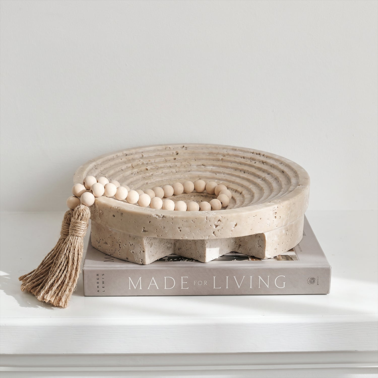 Bello Stepped Bowl Tray | 100% Authentic Travertine Marble