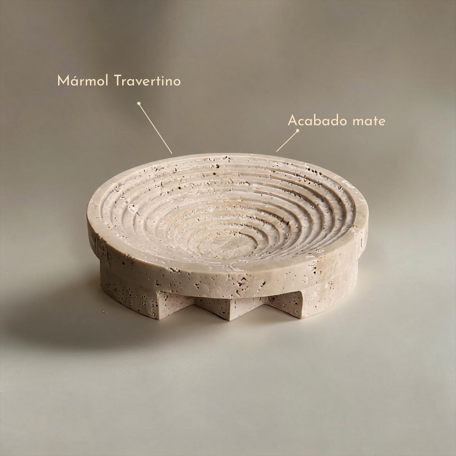 Bello Stepped Bowl Tray | 100% Authentic Travertine Marble
