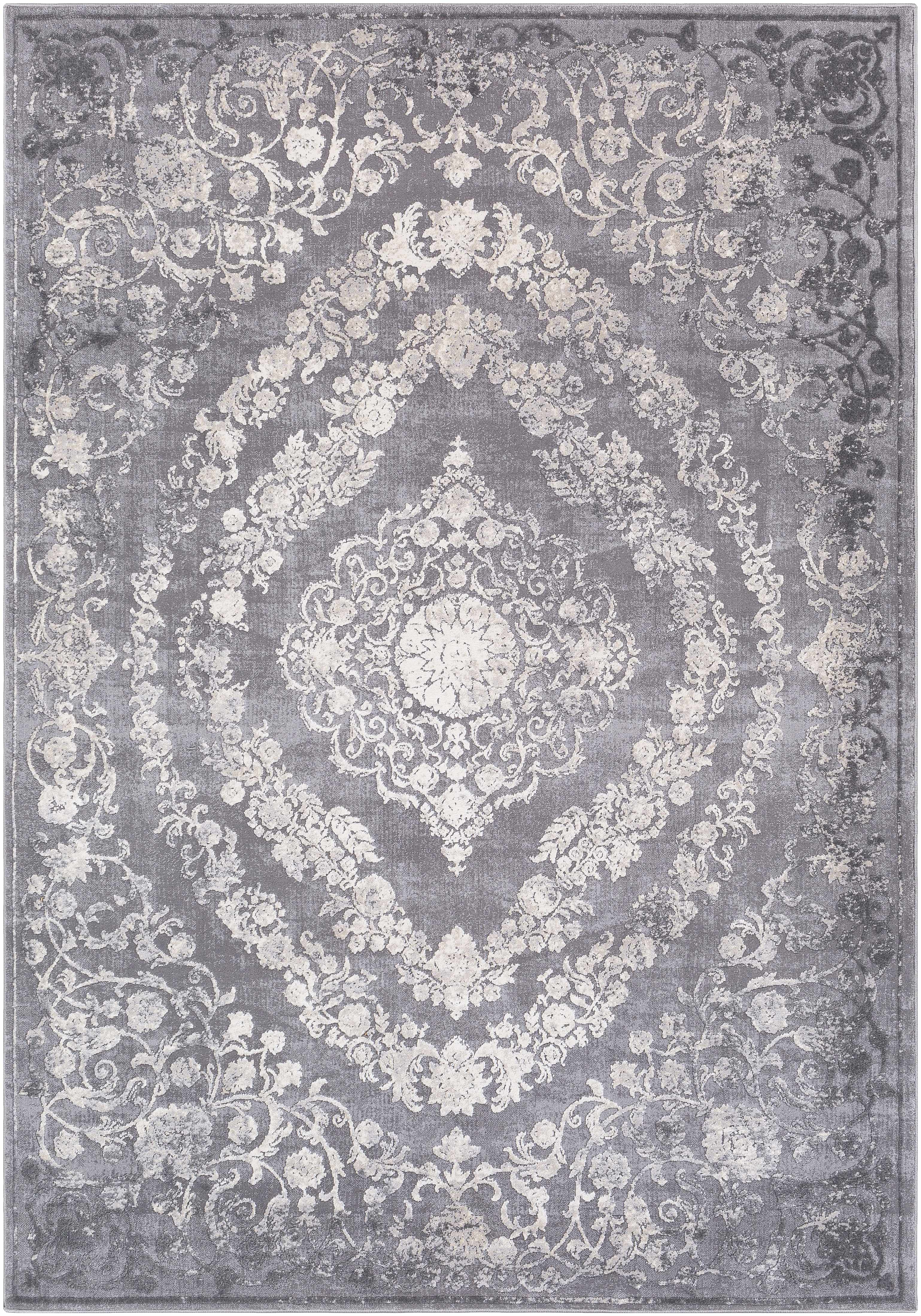 Bela Traditional Rug Medium Pile, Machine Woven, Charcoal/Tan/Beige