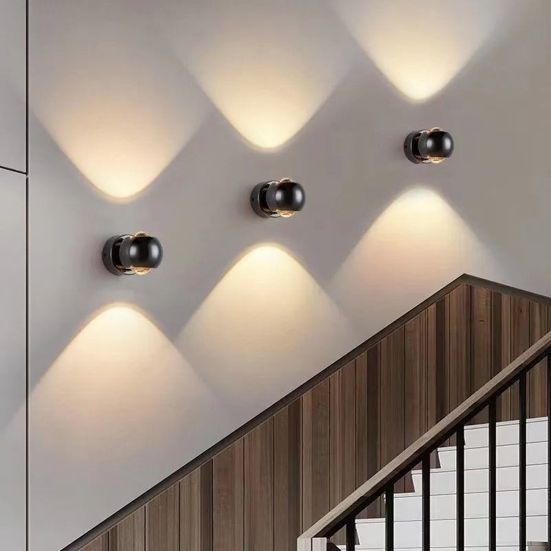 Cino Wandlamp | Metaal met Kristalglas, Up & Down Licht