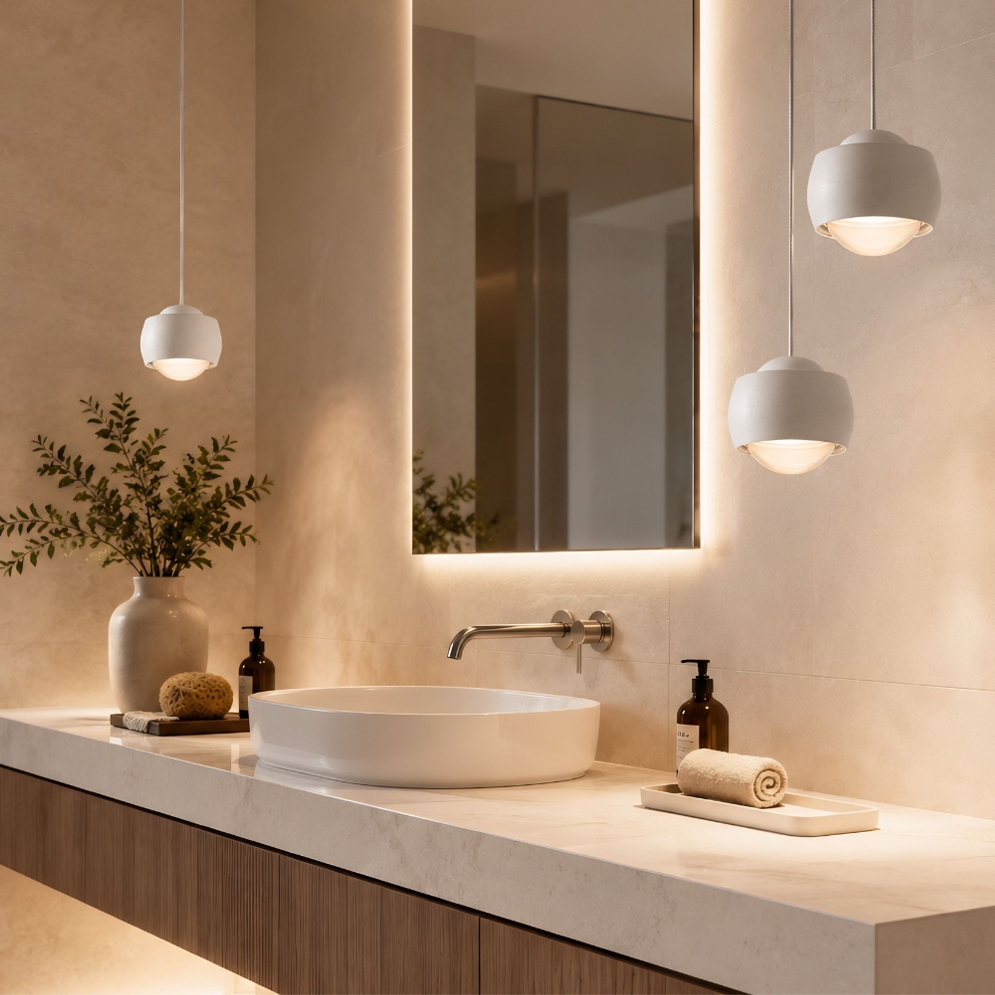 Bello LED Pendant Light | Spherical Metal Body, Adjustable Height