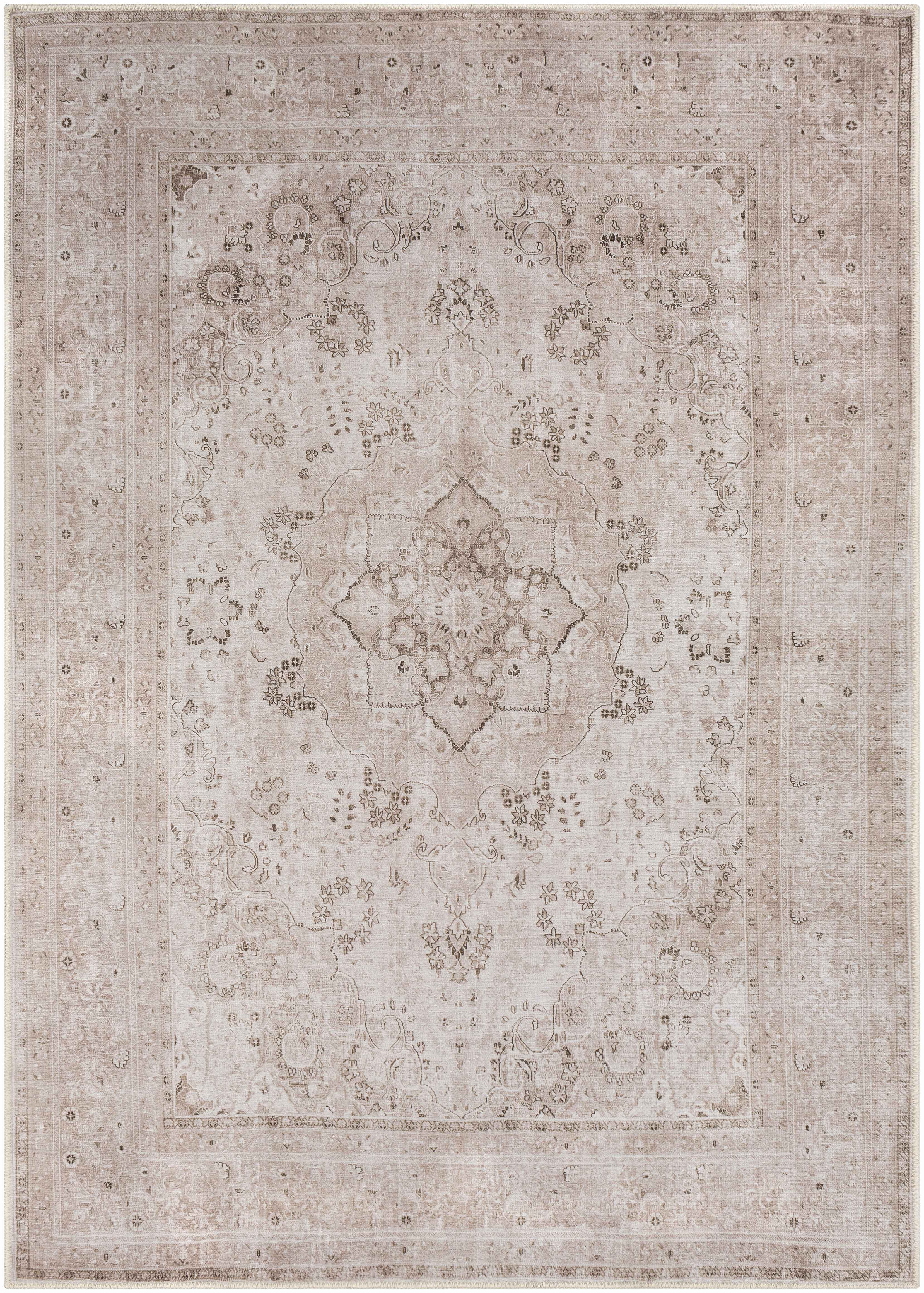 Bela Vintage Rug Machine Woven Chenille-Polyester, Washable