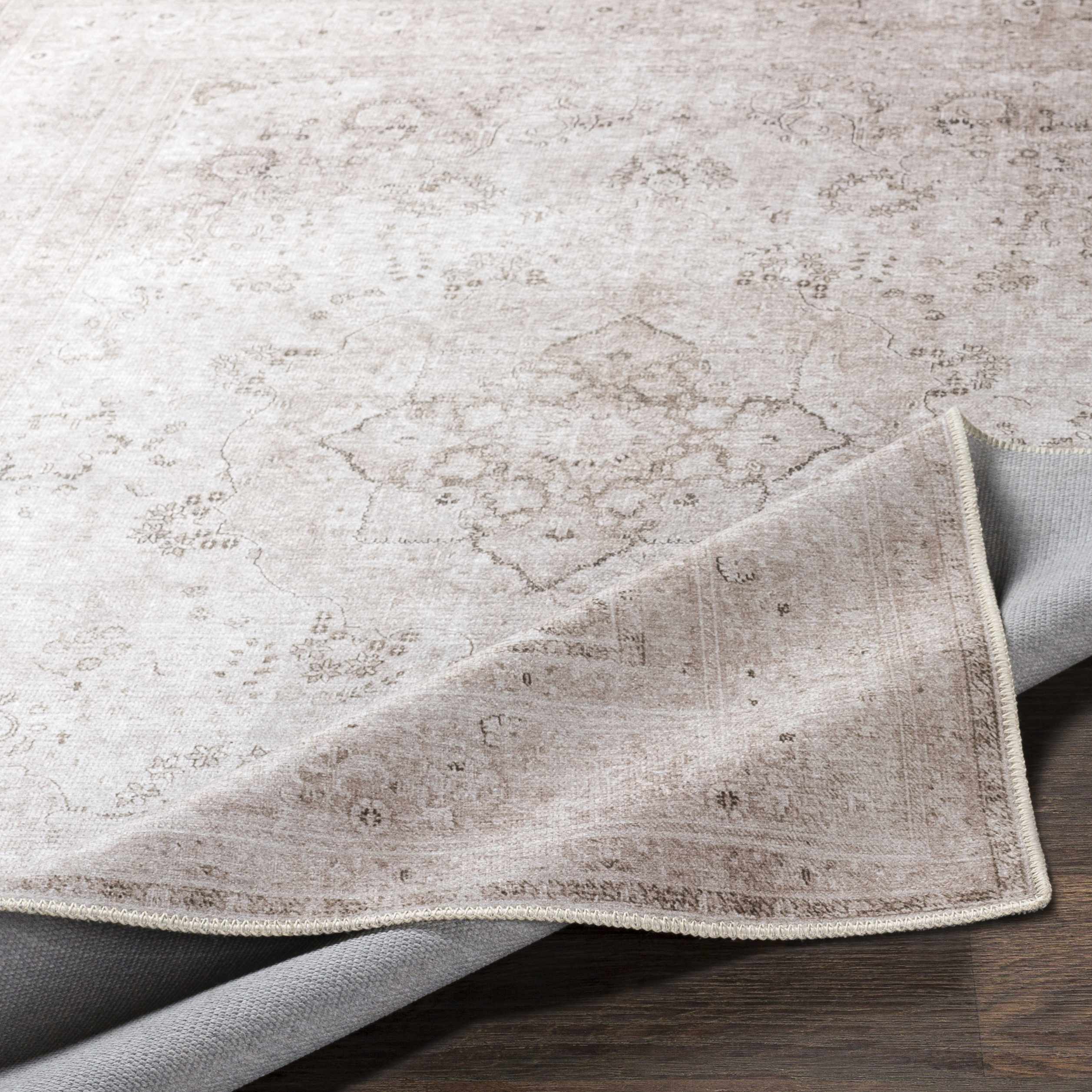 Bela Vintage Rug Machine Woven Chenille-Polyester, Washable