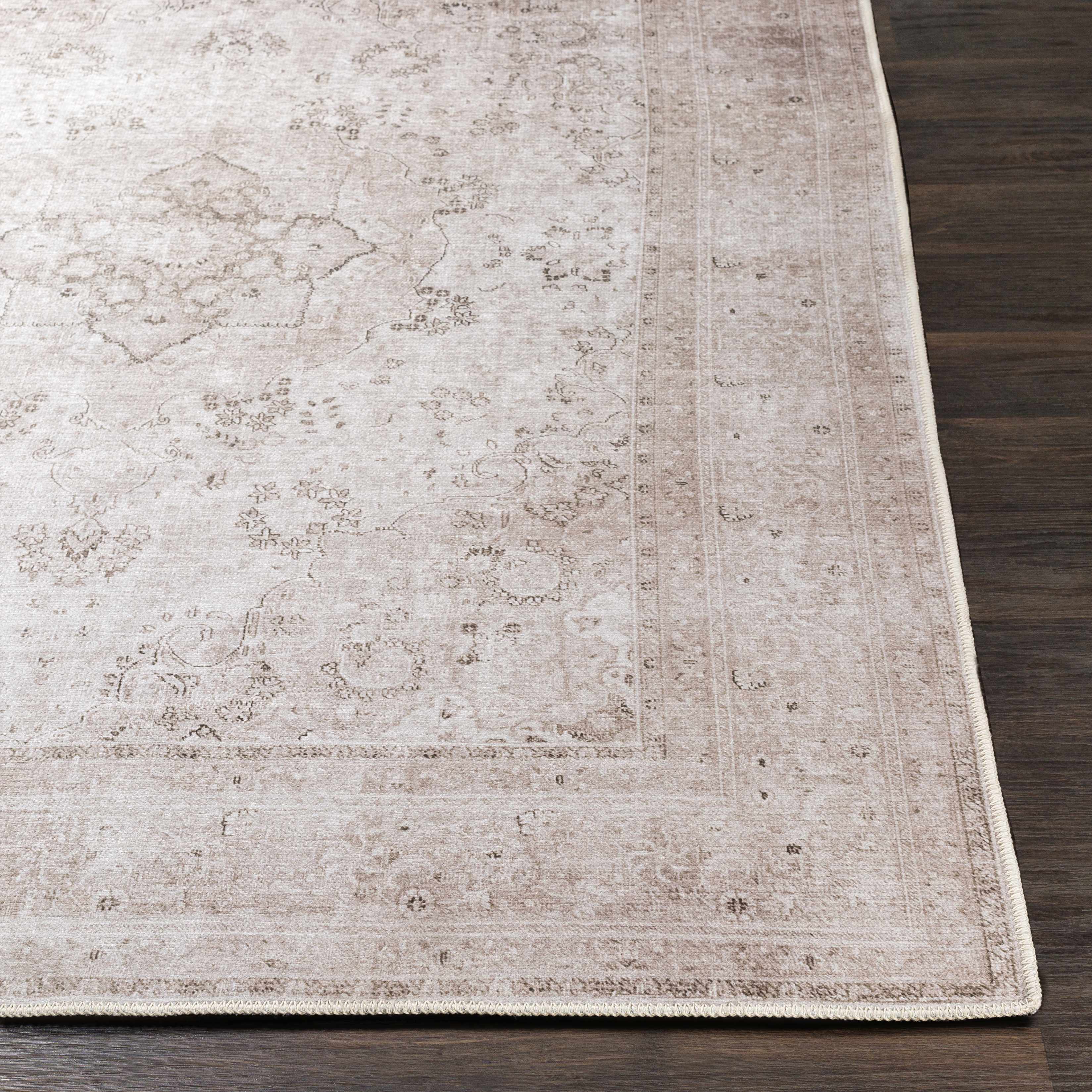 Bela Vintage Rug Machine Woven Chenille-Polyester, Washable