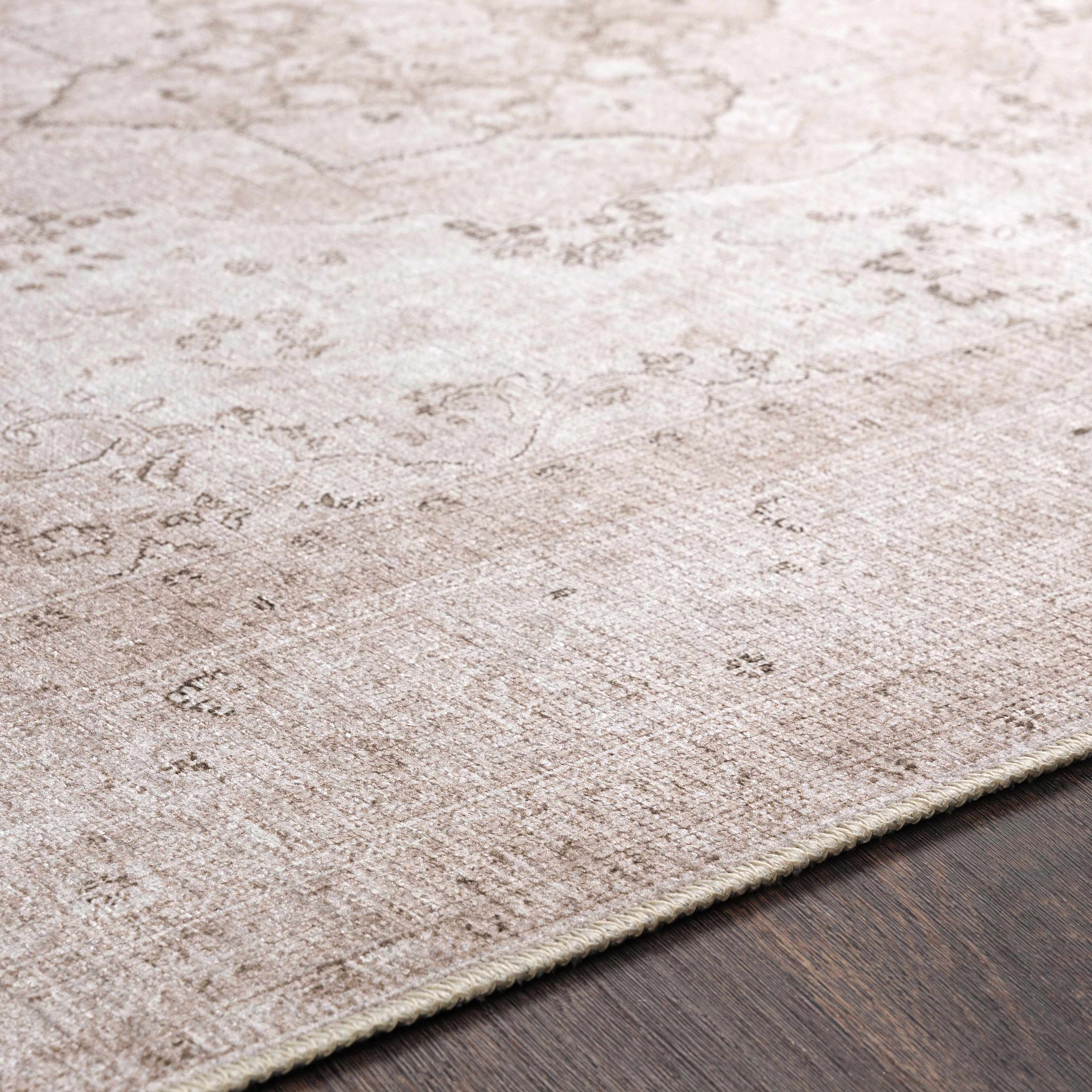 Bela Vintage Rug Machine Woven Chenille-Polyester, Washable
