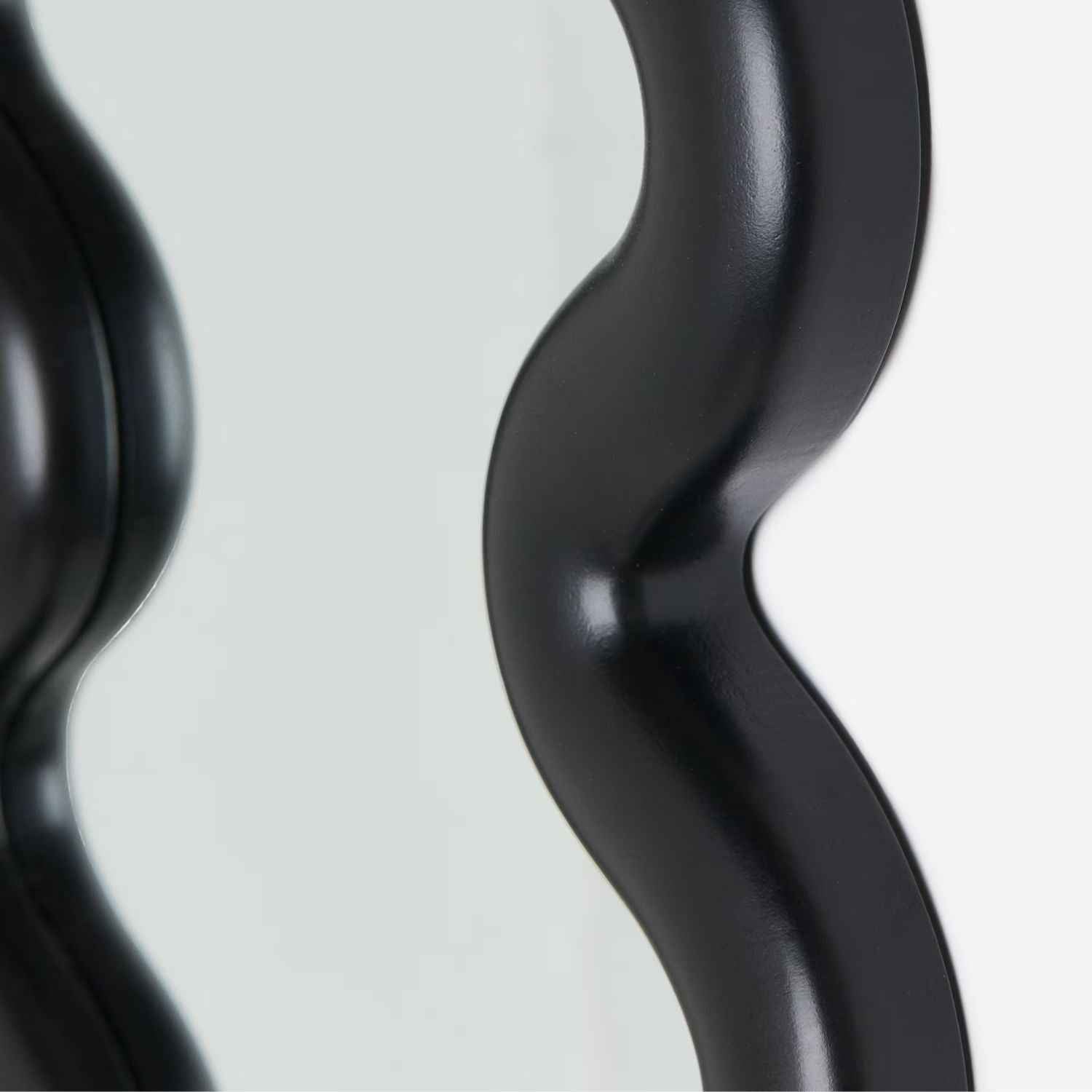 Bela Vanity Mirror | Modern Wave Design, Sturdy Wooden Frame