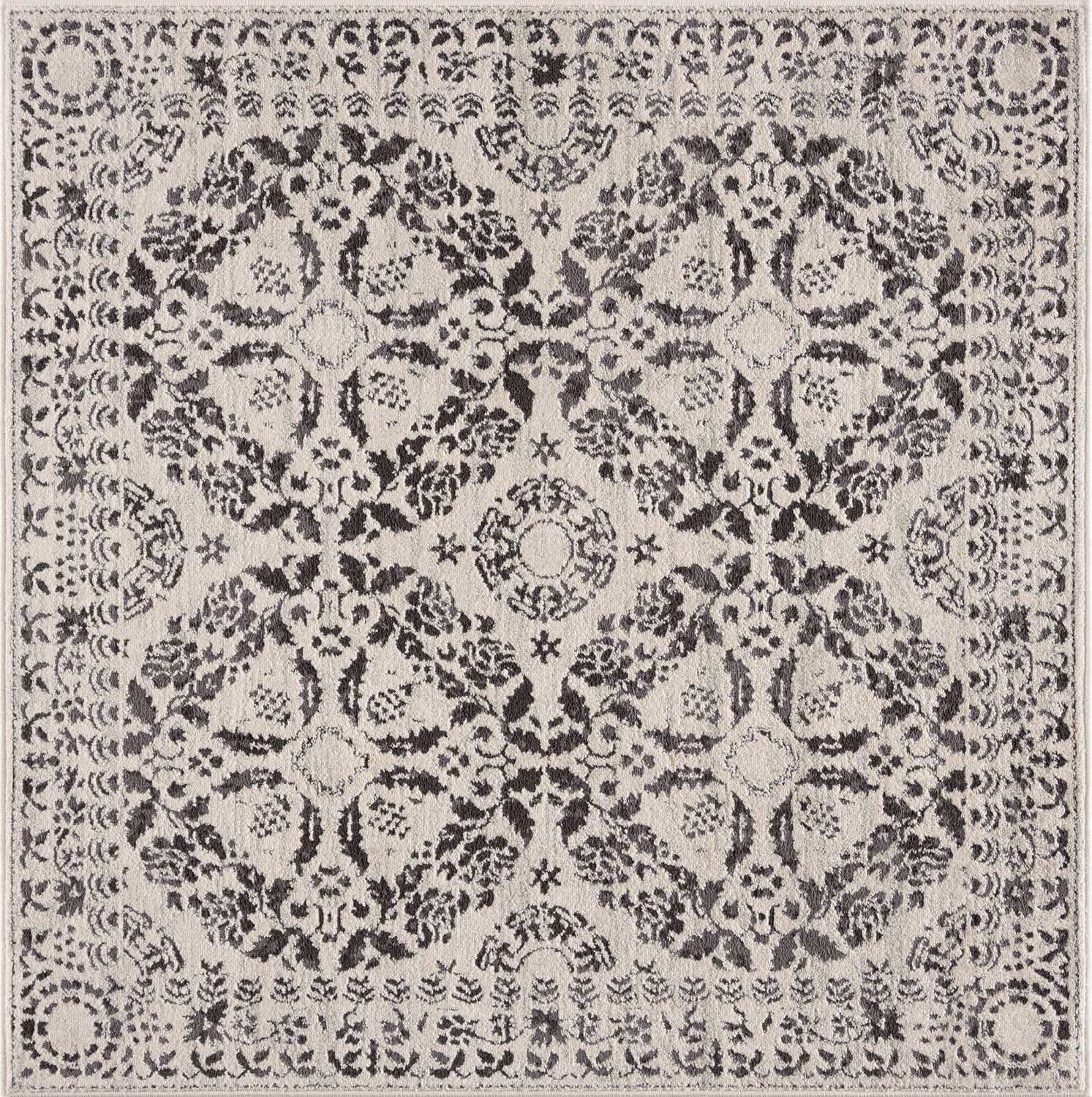 Milo Area Rug Machine Woven 60% Polypropylene Charcoal Gray