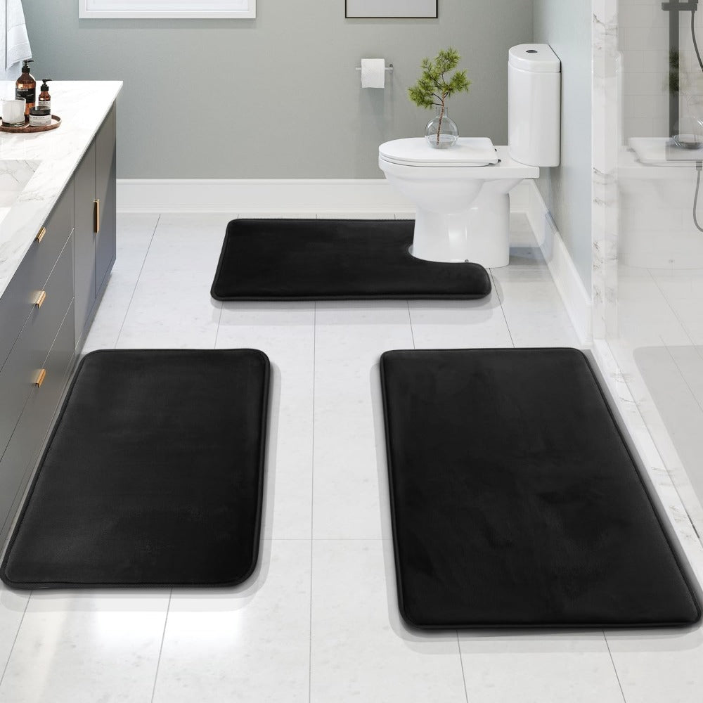 Milo Memory Foam Bath Mat Set | Antislip, Super Absorbent
