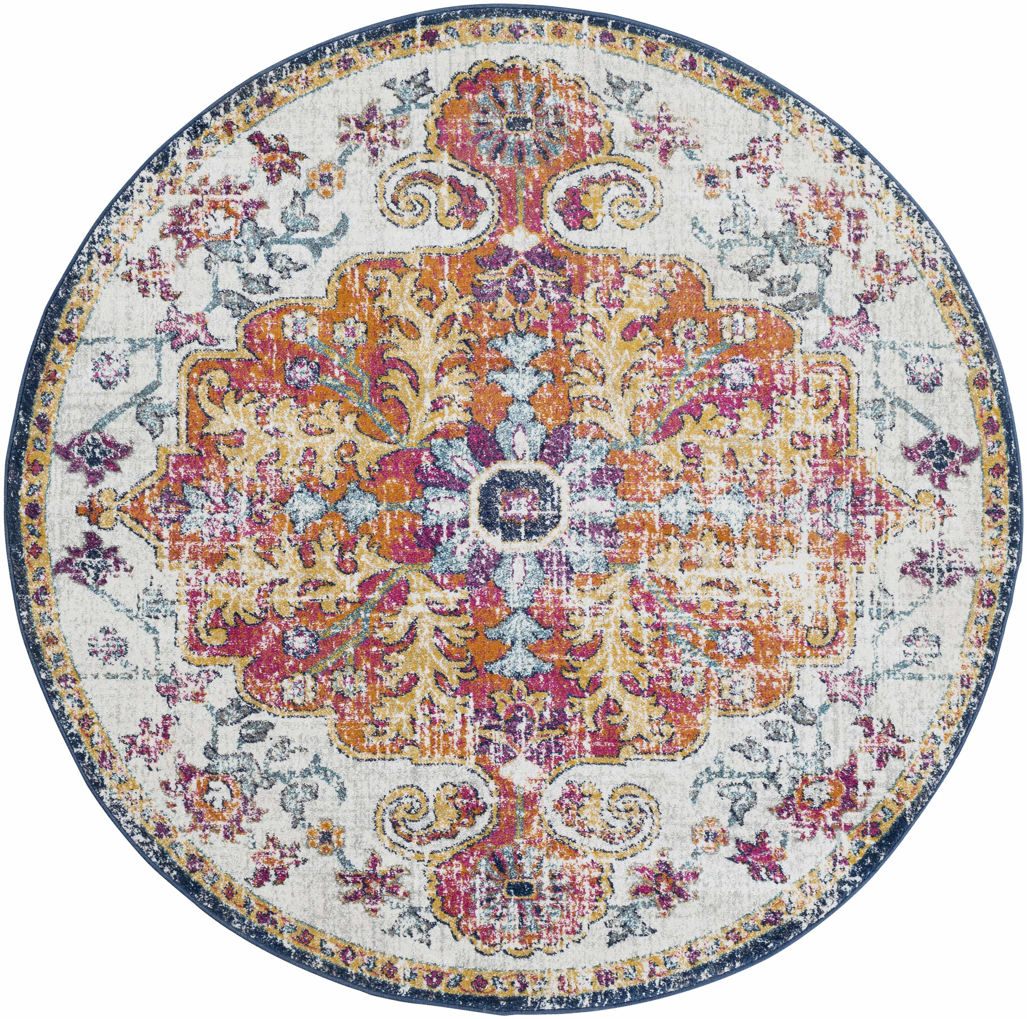 Bela Bodrum Area Rug  Machine Woven, Medium Pile  Burnt Orange