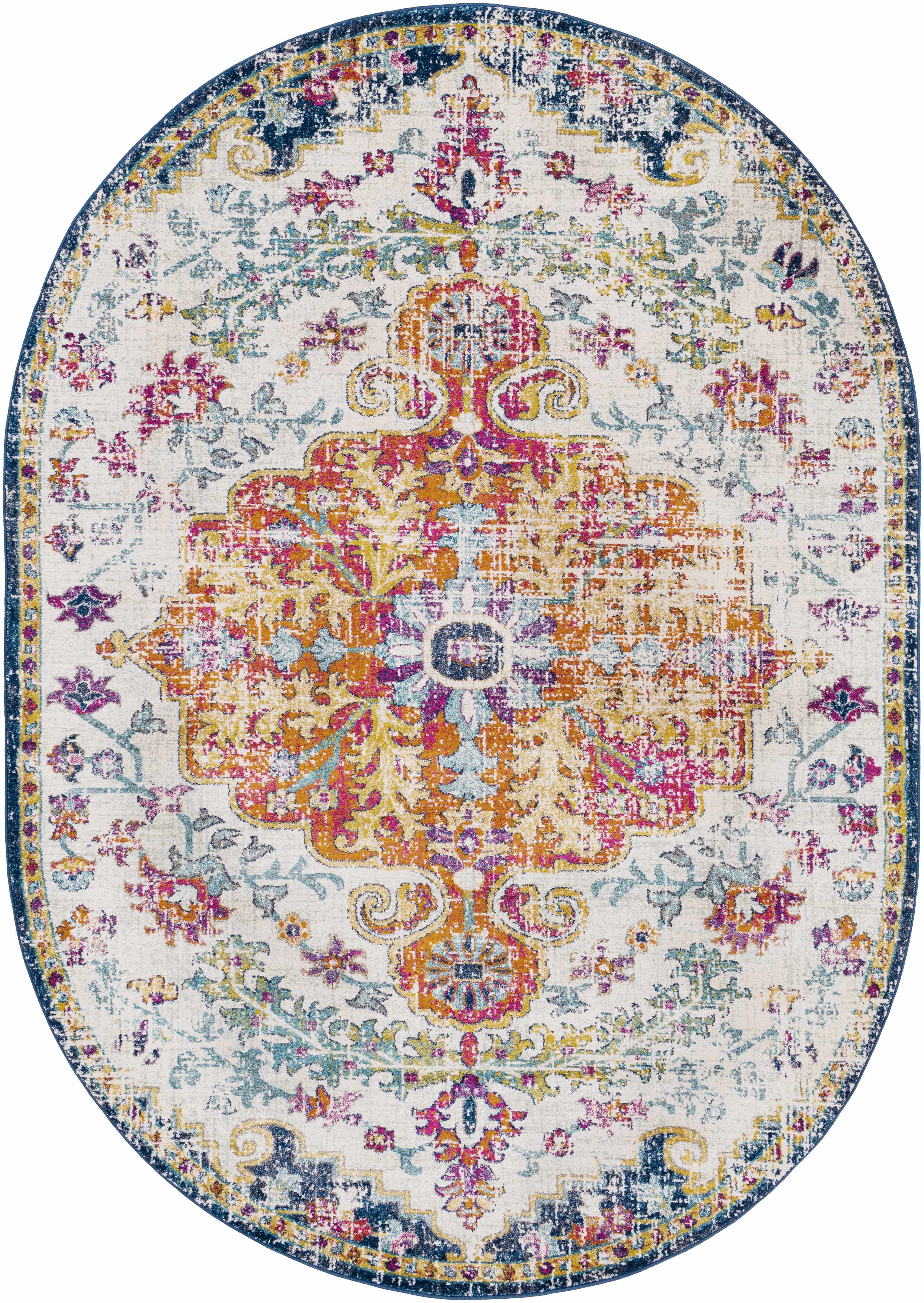 Bela Bodrum Area Rug  Machine Woven, Medium Pile  Burnt Orange