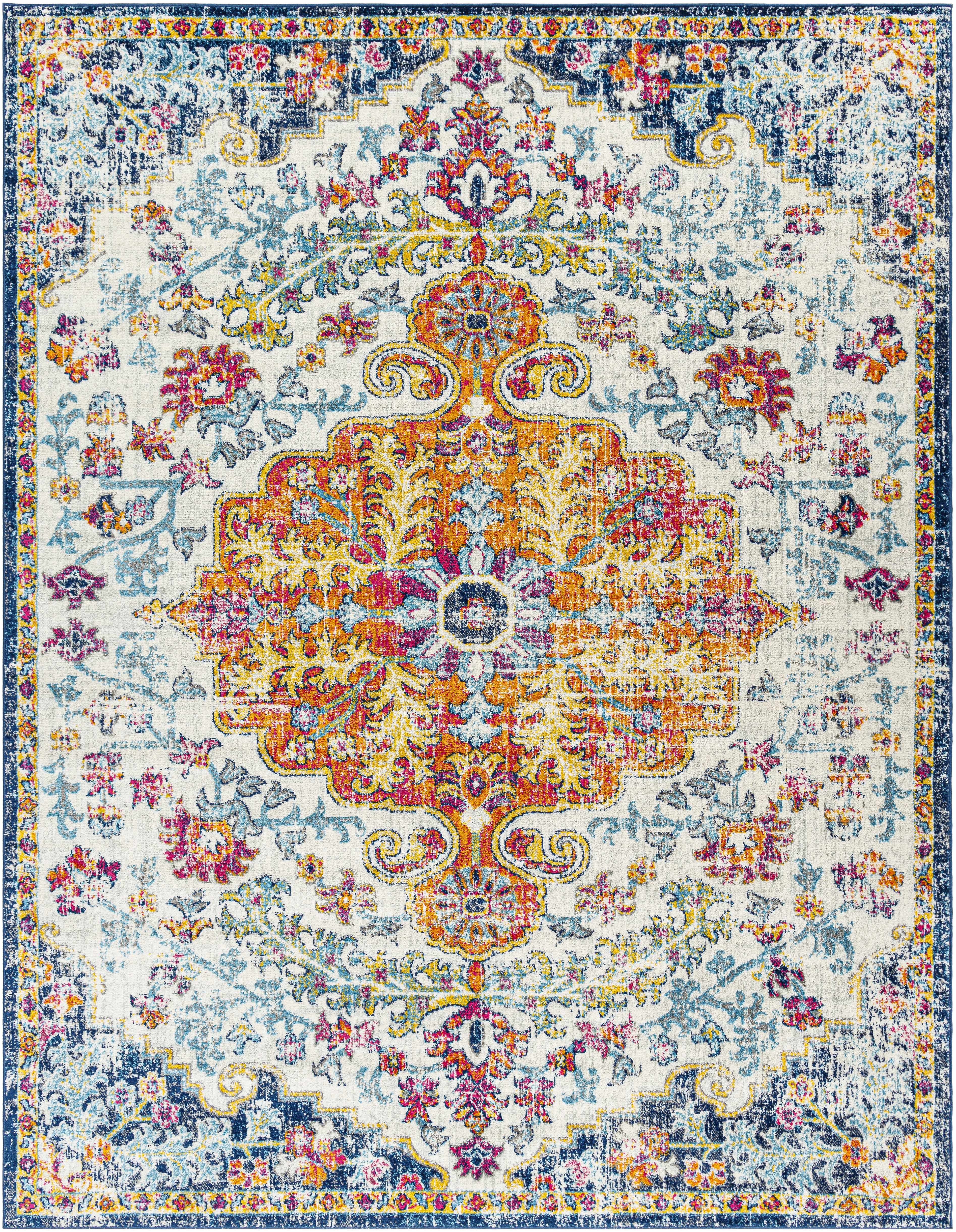 Bela Bodrum Area Rug  Machine Woven, Medium Pile  Burnt Orange