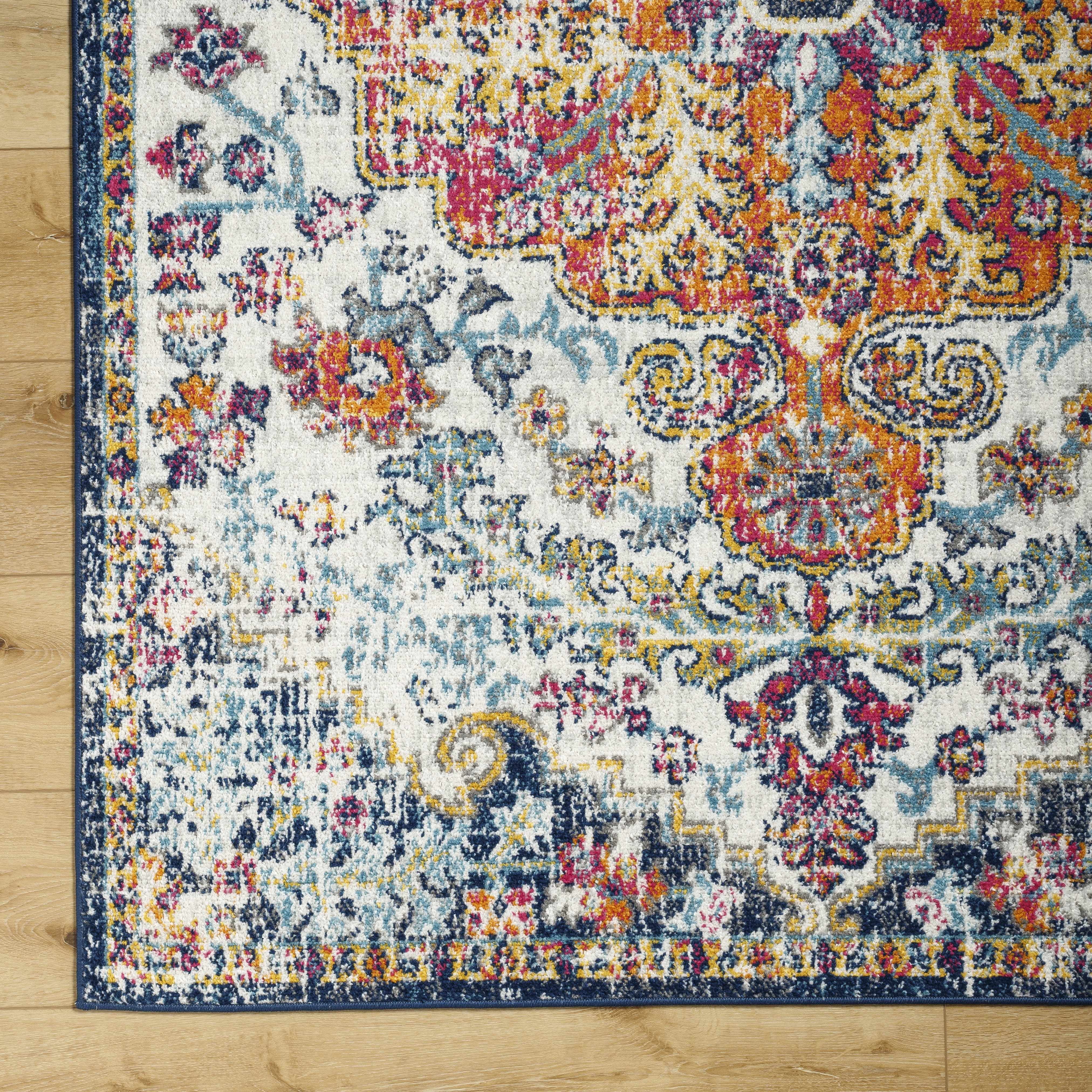 Bela Bodrum Area Rug  Machine Woven, Medium Pile  Burnt Orange