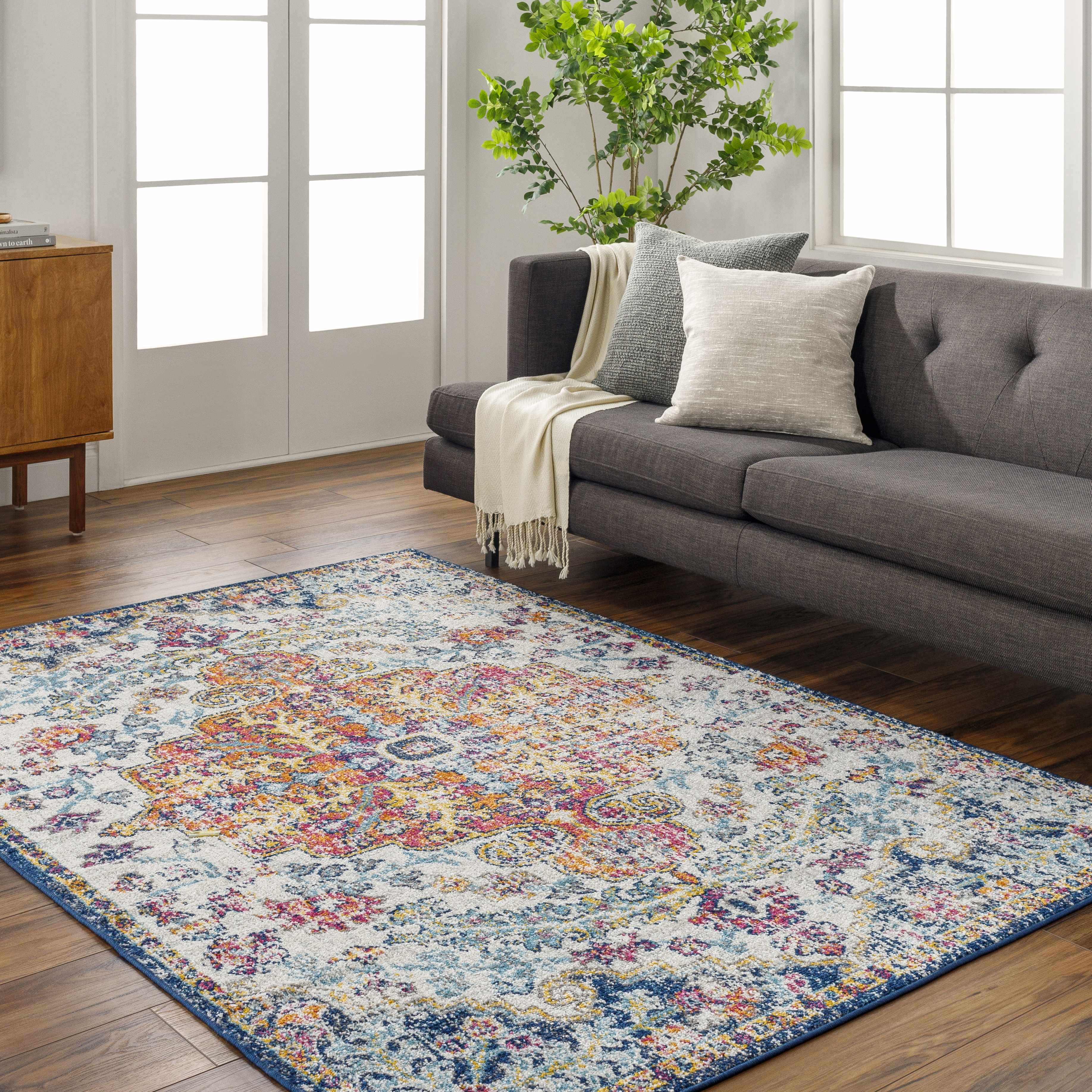 Bela Bodrum Area Rug  Machine Woven, Medium Pile  Burnt Orange