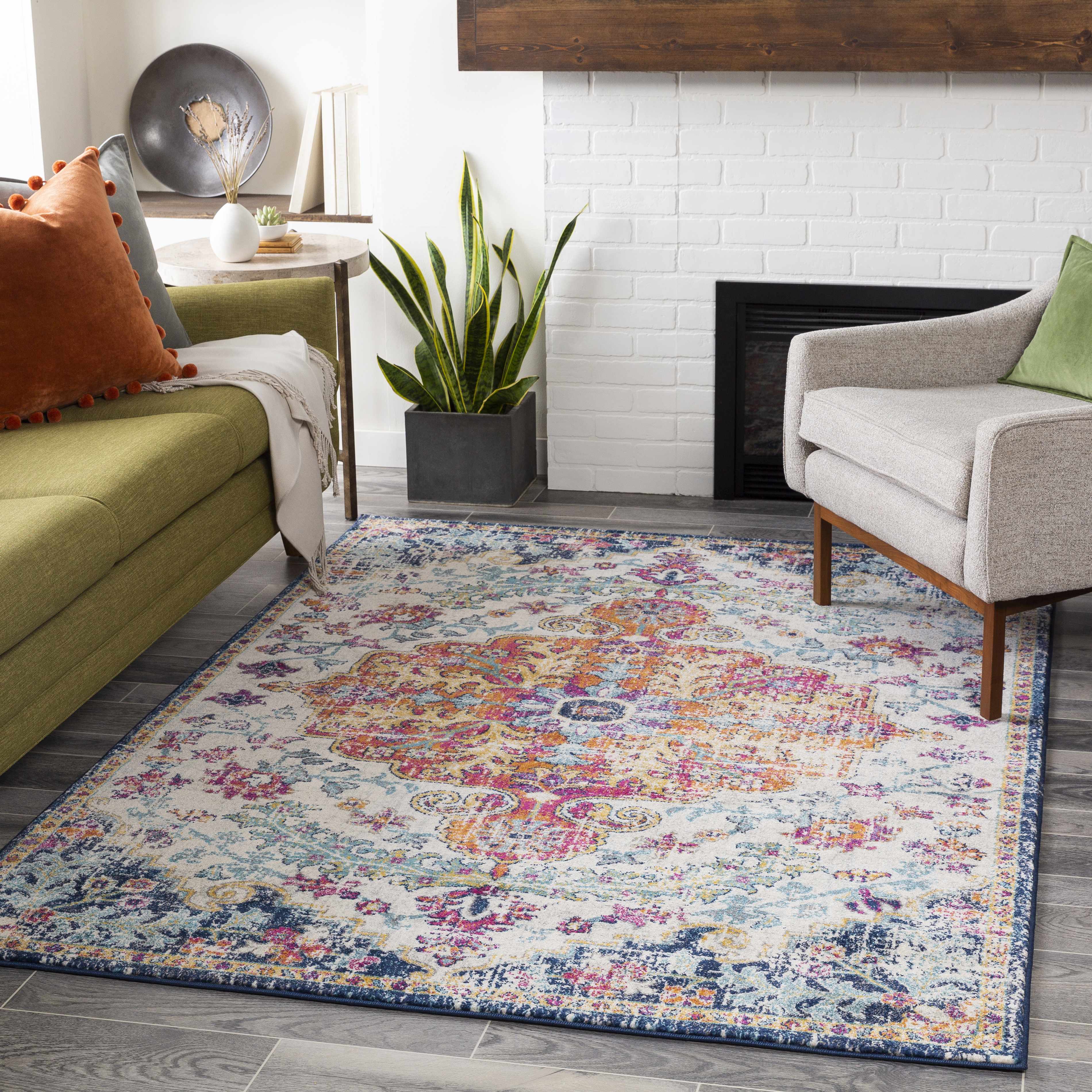 Bela Bodrum Area Rug  Machine Woven, Medium Pile  Burnt Orange