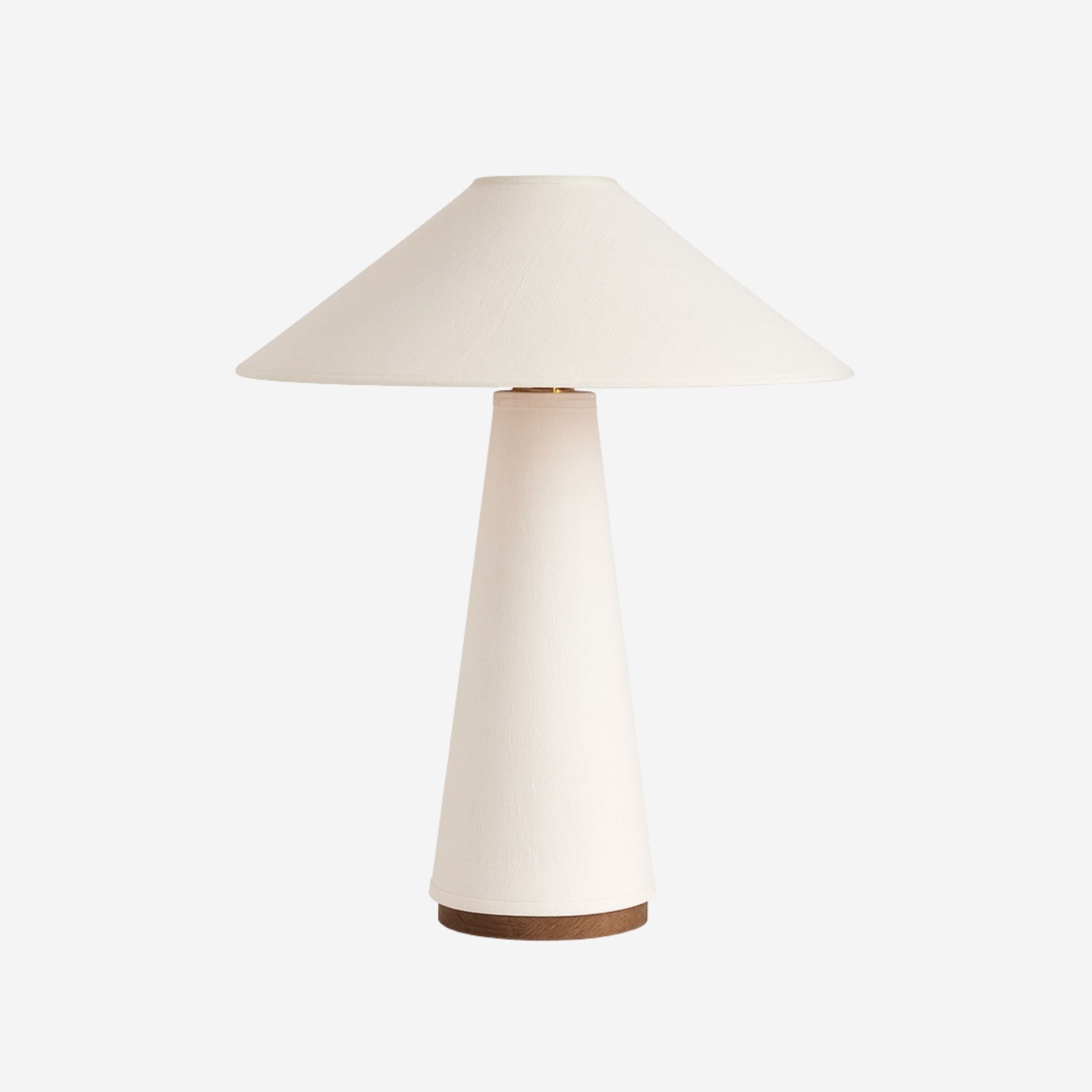 Bela Table Lamp | Cone-Shaped Design in White Linen