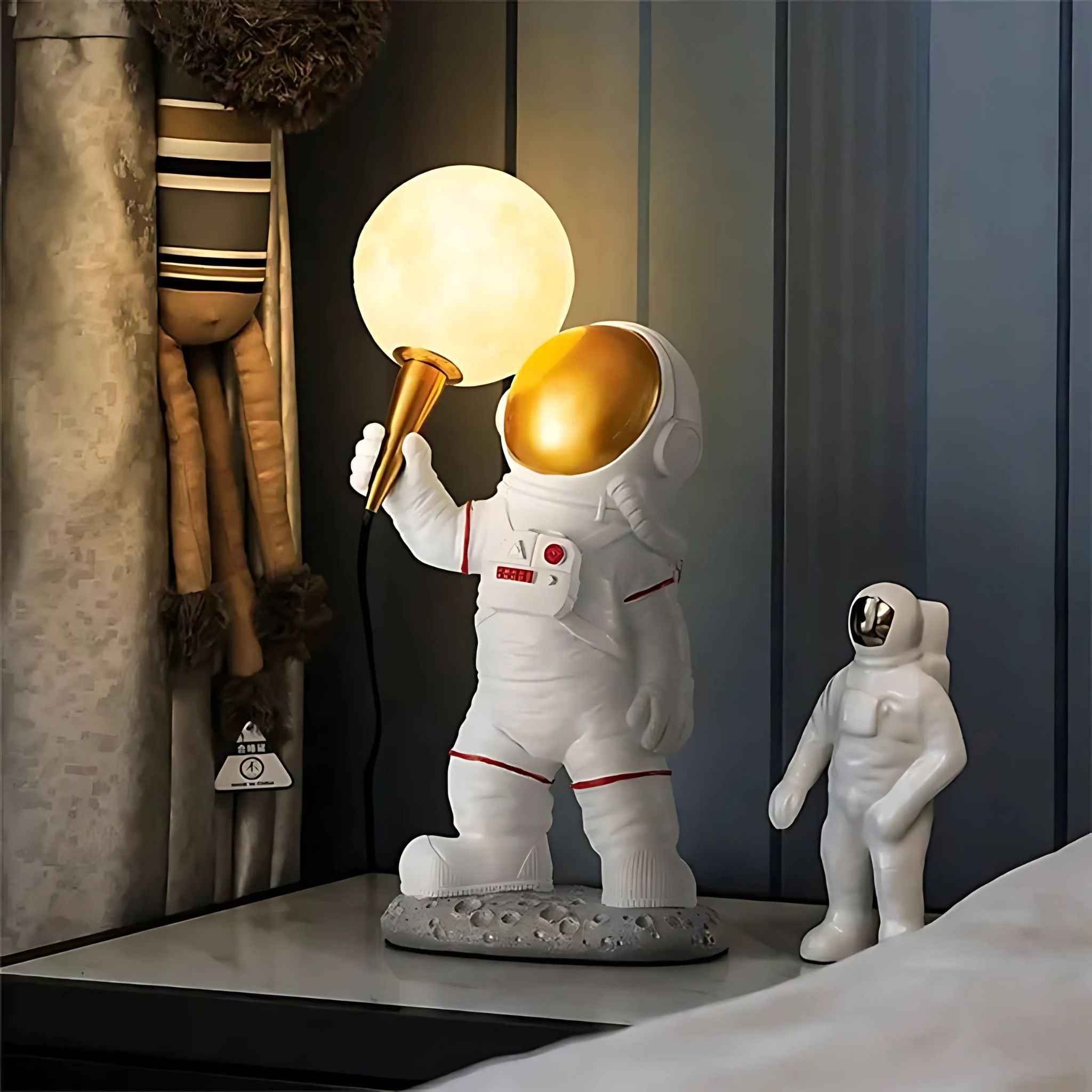 Astro Glow Table Lamp | Playful Design with Gold Visor