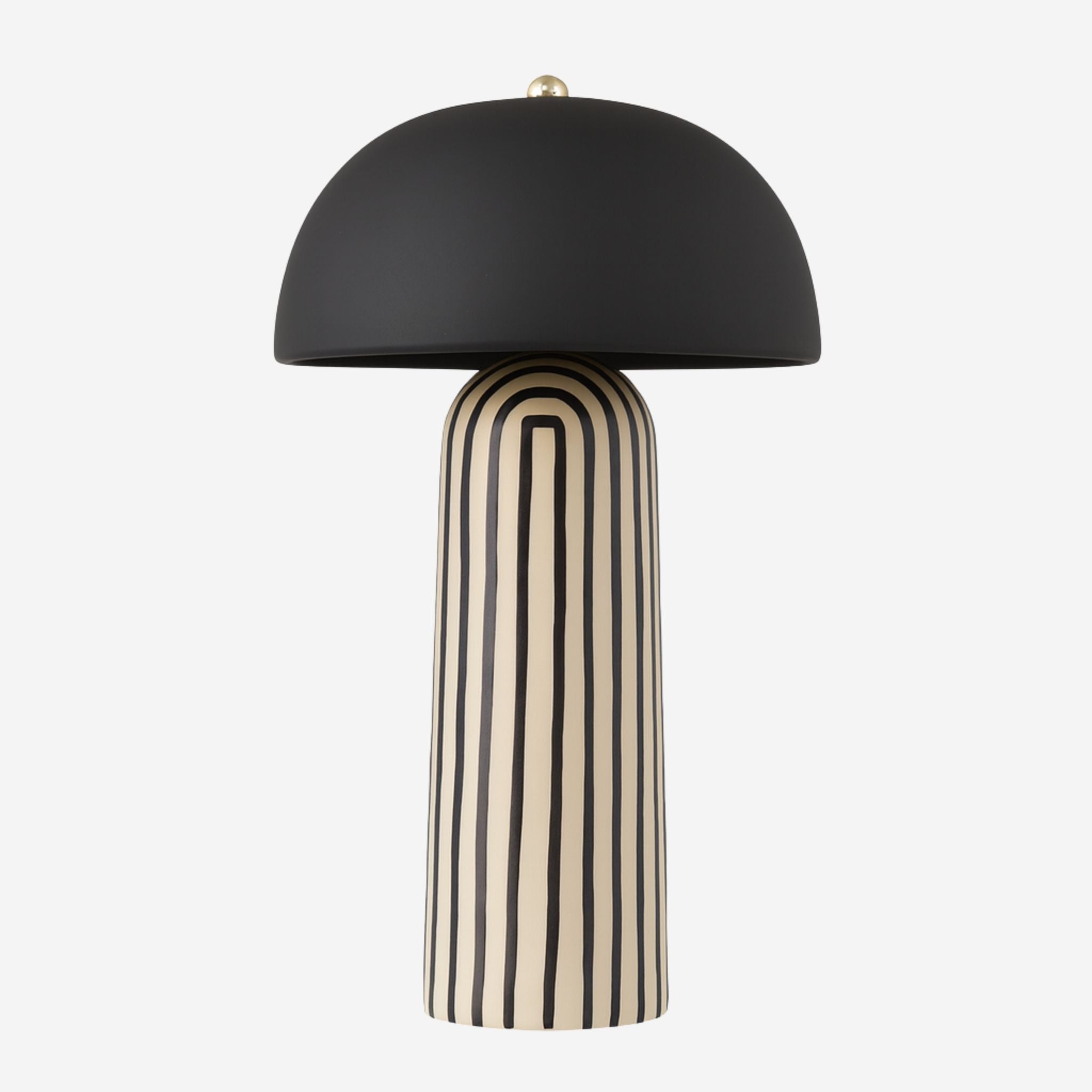 Bari Zebra Table Lamp | Striped Ceramic, 45 cm