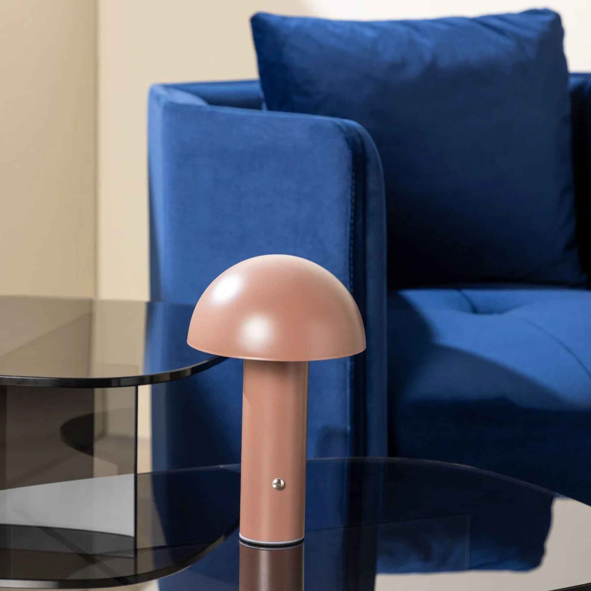 Bela Portable Table Lamp | Wireless & Rechargeable, Brown 25 cm