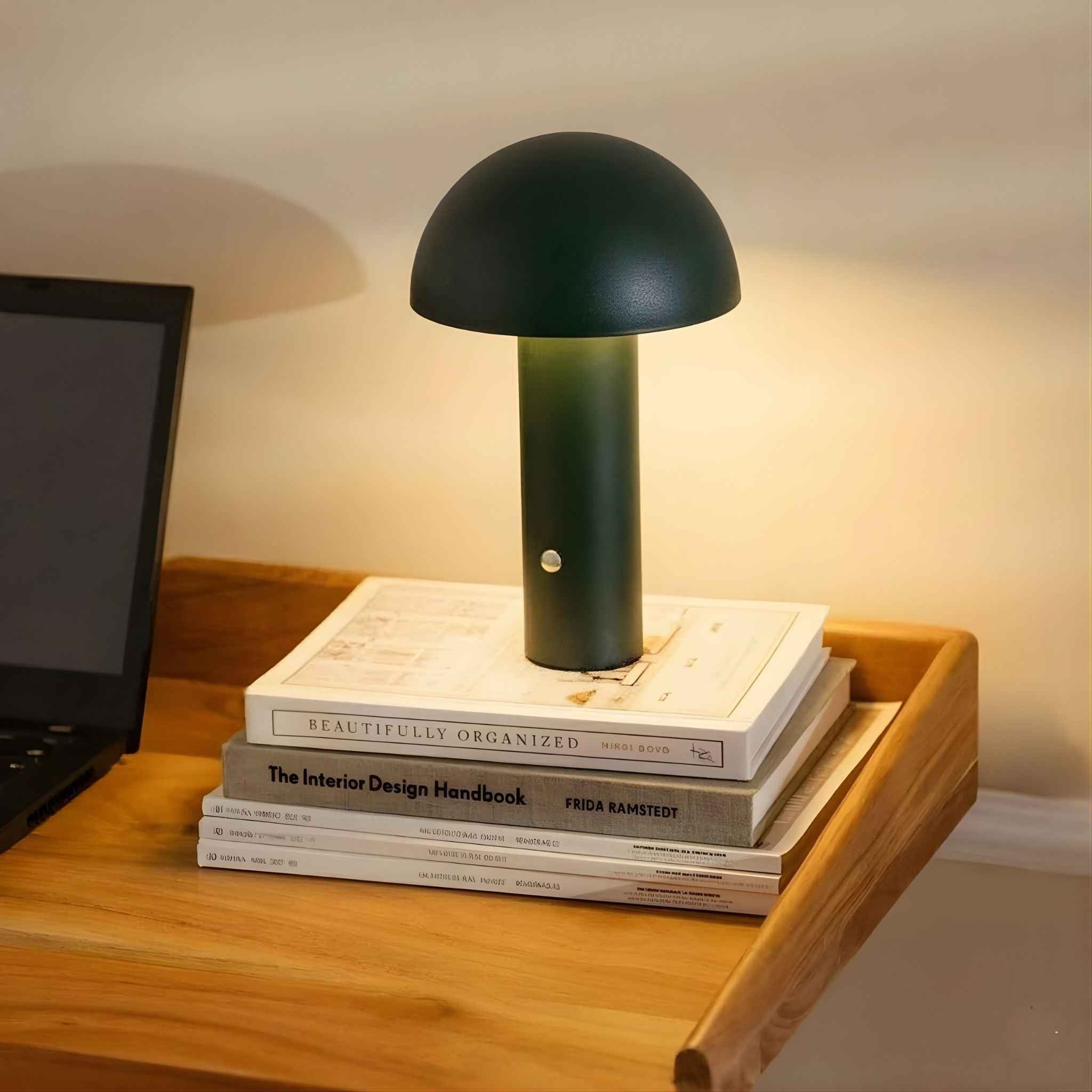 Bello Portable Table Lamp | Green, Rechargeable Design
