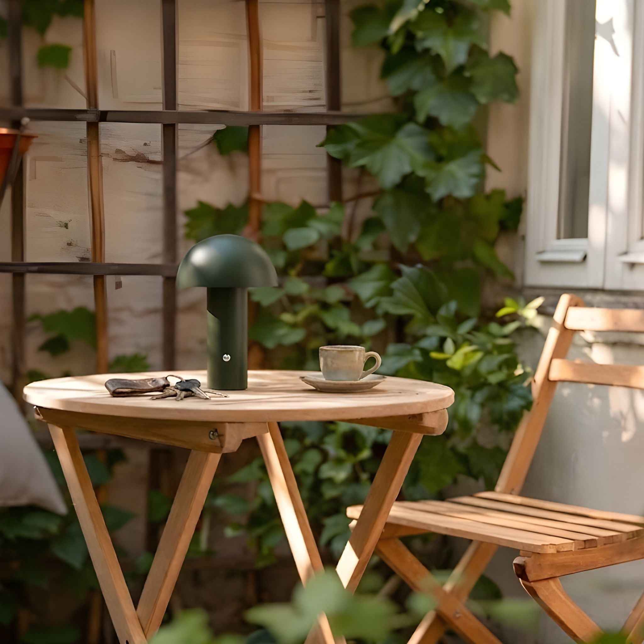 Bello Portable Table Lamp | Green, Rechargeable Design