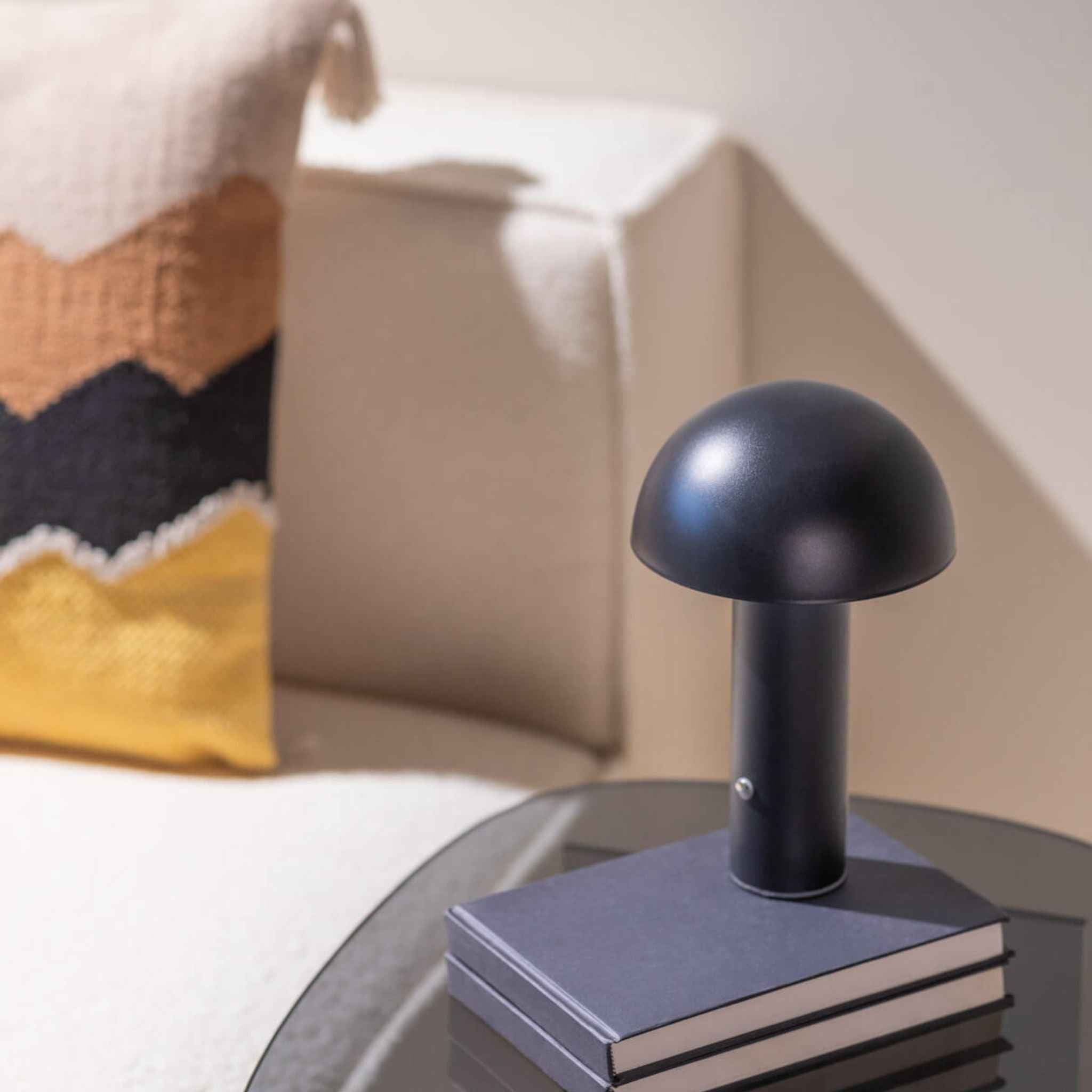 Bela Portable Table Lamp | Wireless & Rechargeable, Black Design