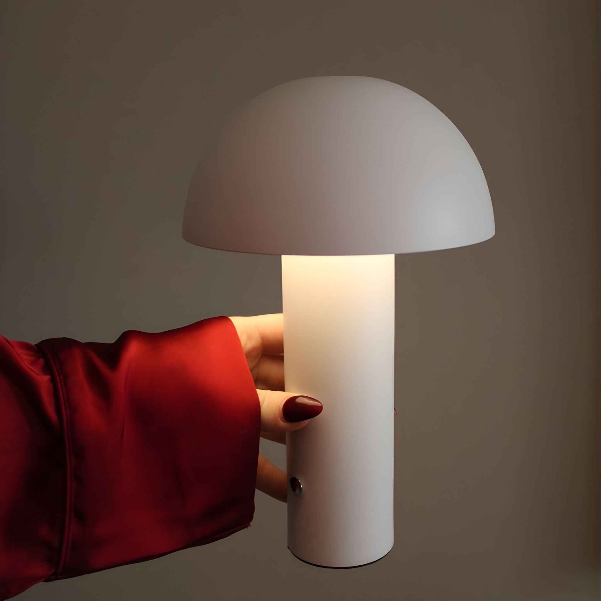 Dalia Portable Table Lamp | Wireless, Minimalist Design - White 25 cm