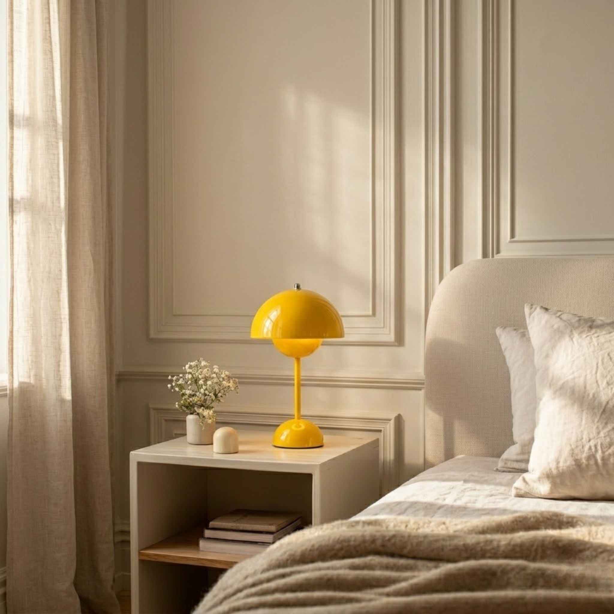 Bello Table Lamp | Portable, Rechargeable Yellow Design