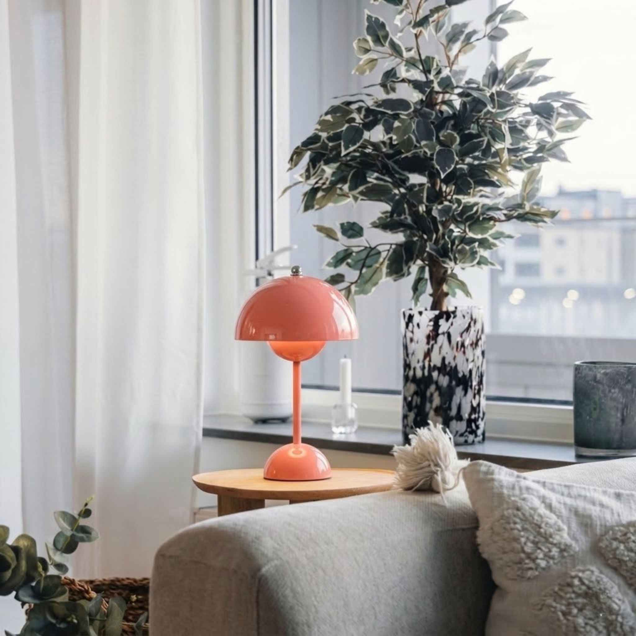 Bello Portable Table Lamp | Wireless, Soft Pink Design