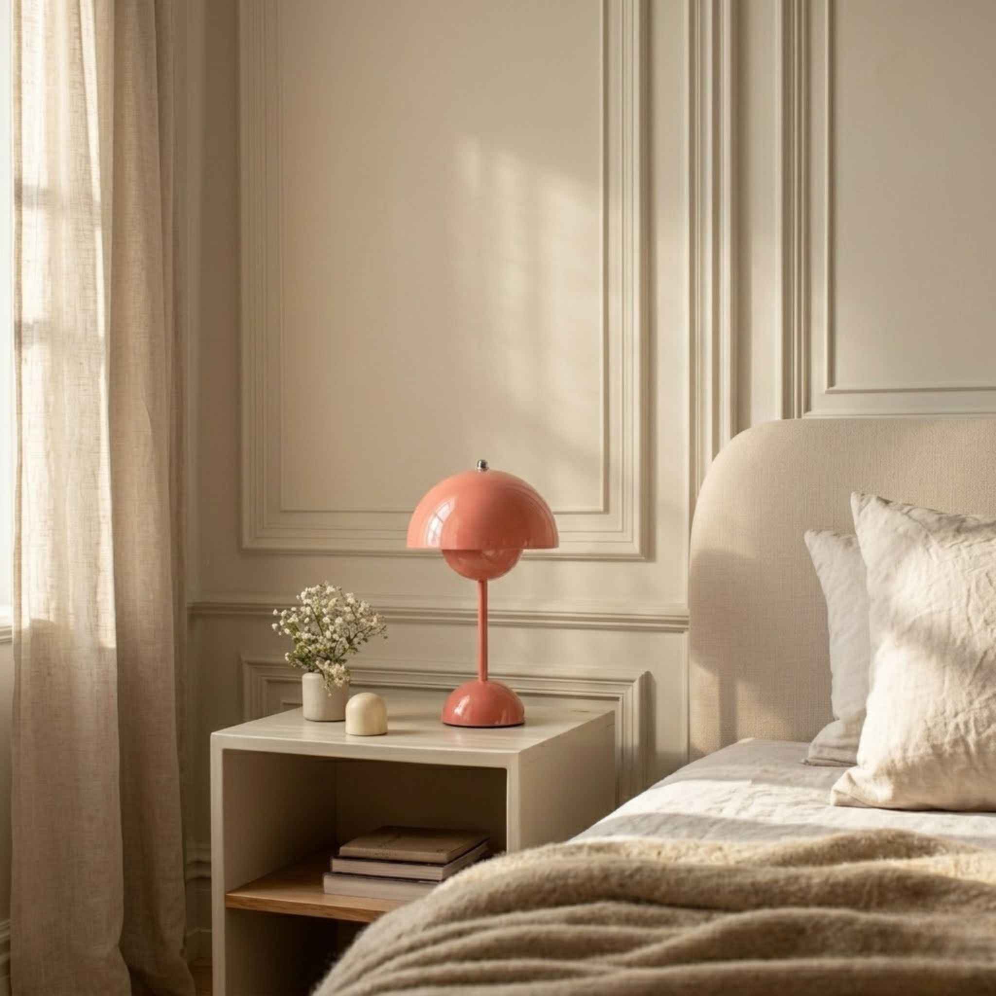 Bello Portable Table Lamp | Wireless, Soft Pink Design