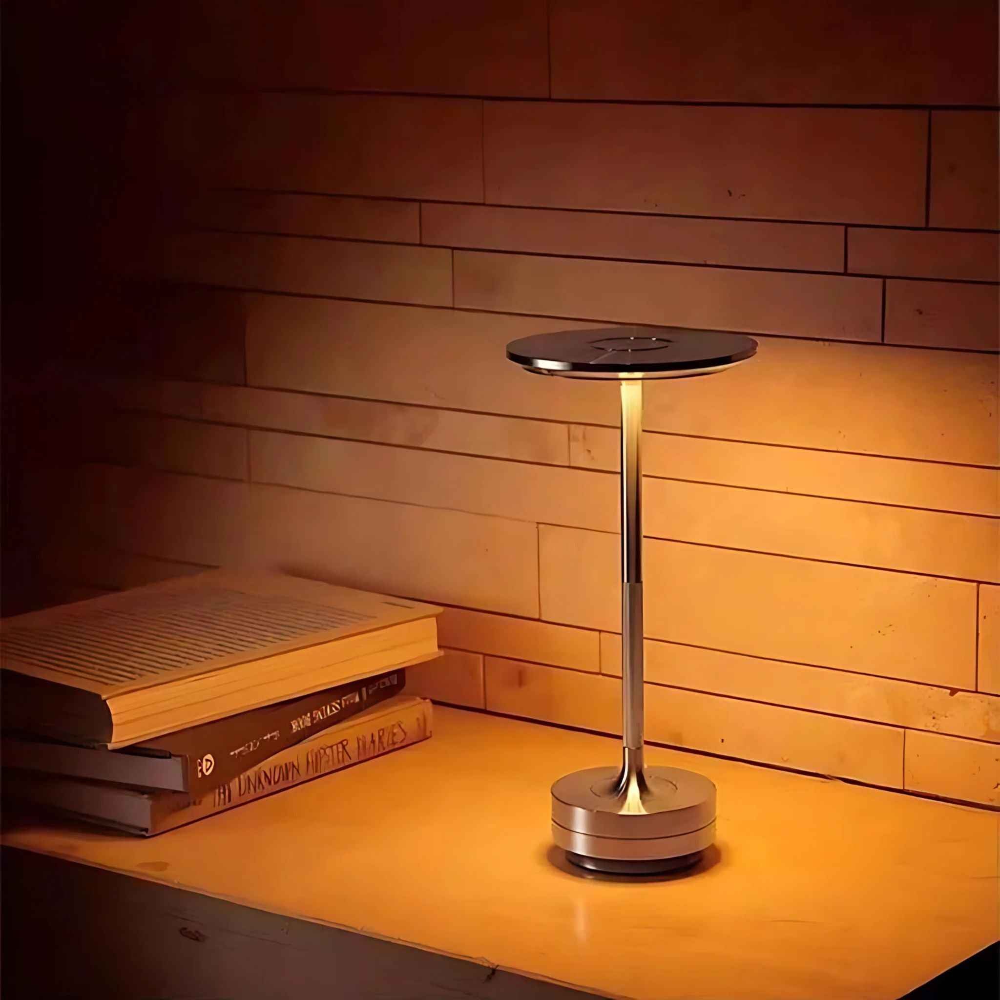 Brix Portable Table Lamp | Brass Finish, Wireless & Rechargeable