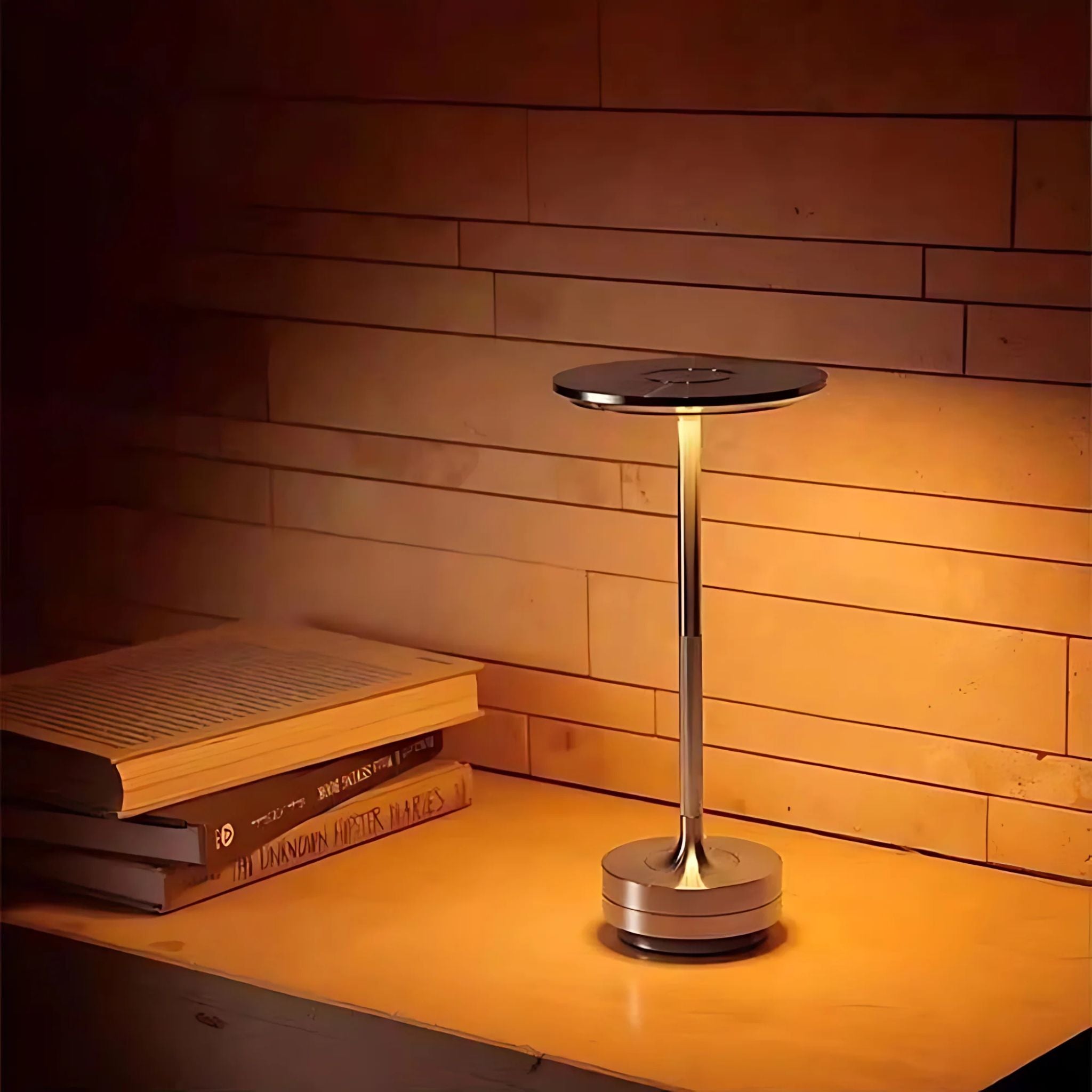 Bela Portable Table Lamp | Chrome, Wireless & Rechargeable