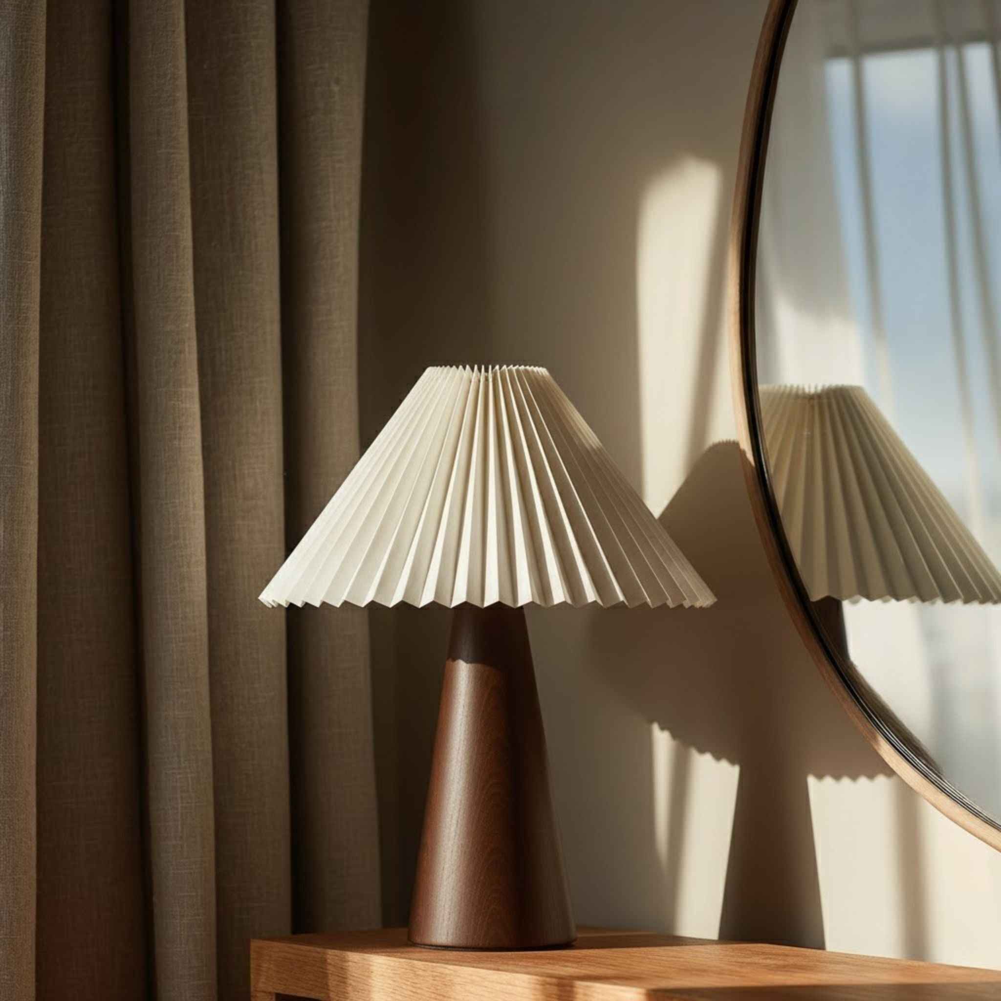 Pivo Table Lamp | Scandinavian Design, Wooden Base