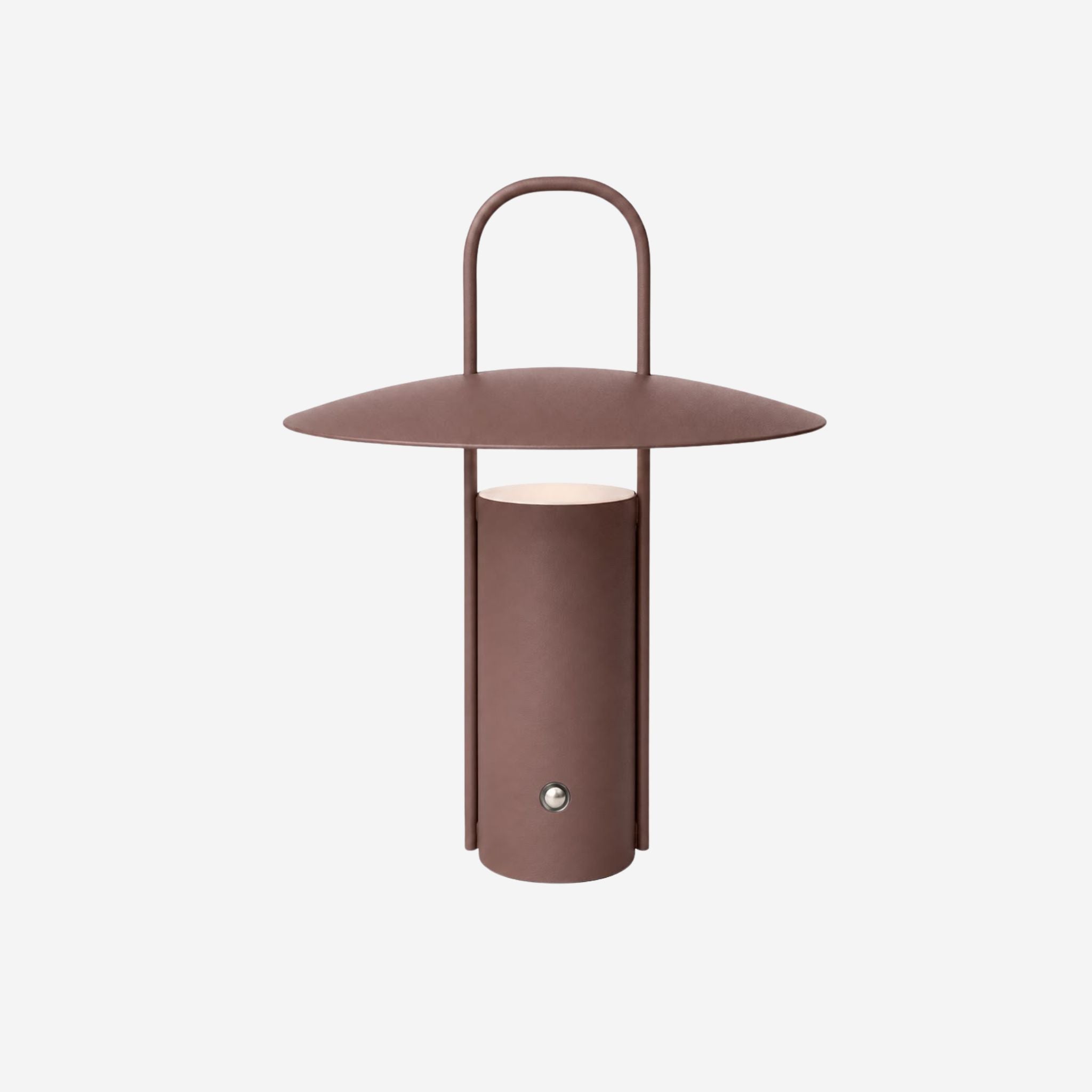 Bela Portable Table Lamp | Wireless & Dimmable, Brown 24 cm