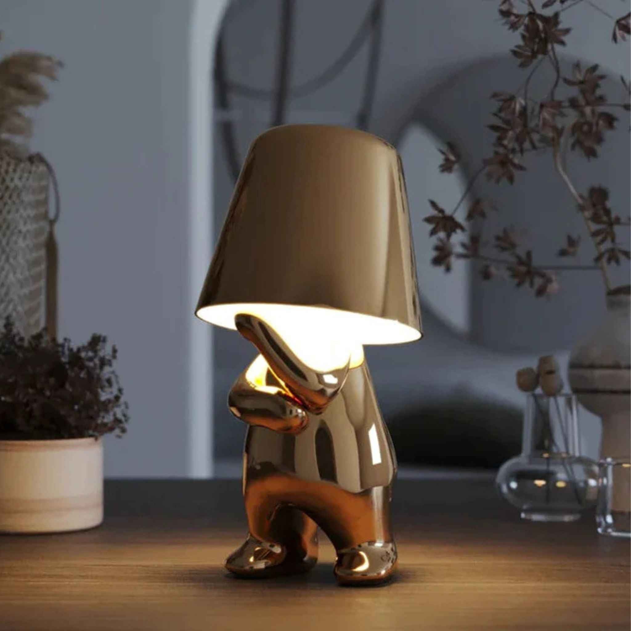 Bello Table Lamp | Portable Gold Design, Wireless & Rechargeable