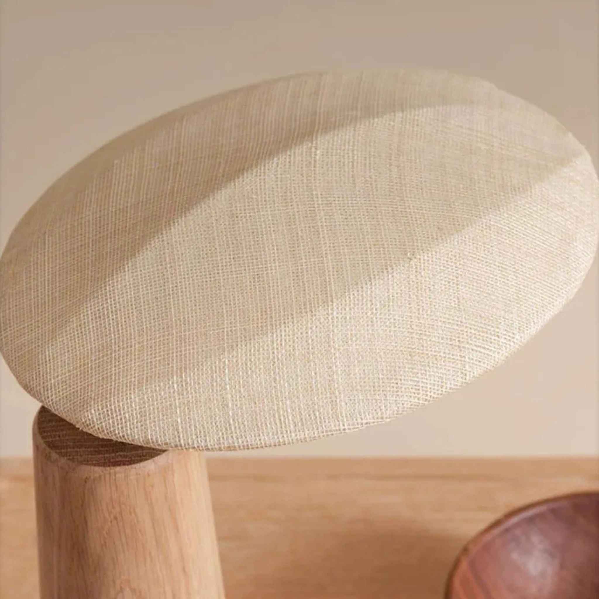 Bela Table Lamp | Wooden Base, Beige Textile Shade