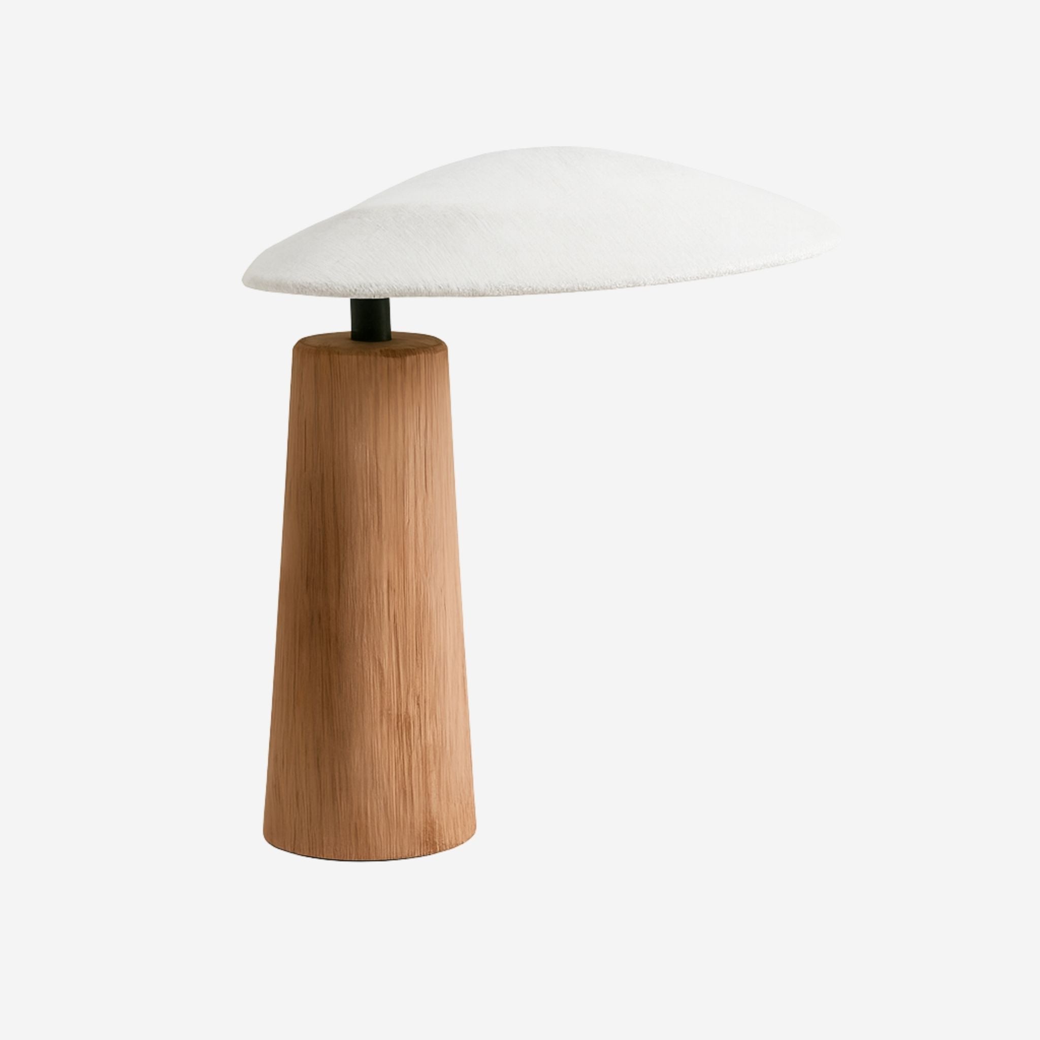 Bela Table Lamp | Wooden Base, White Linen Shade 30 cm