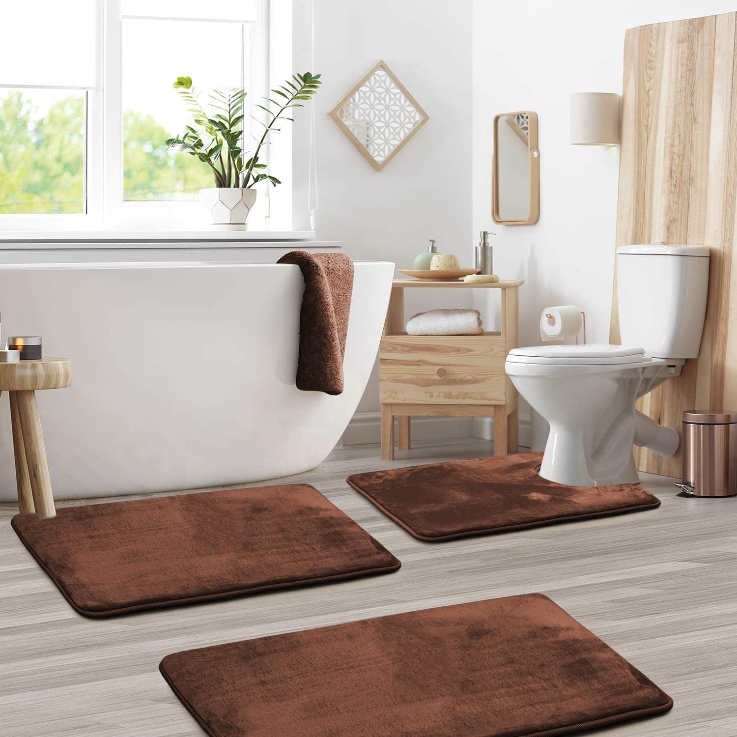 Milo Memory Foam Bath Mat Set | Antislip, Super Absorbent