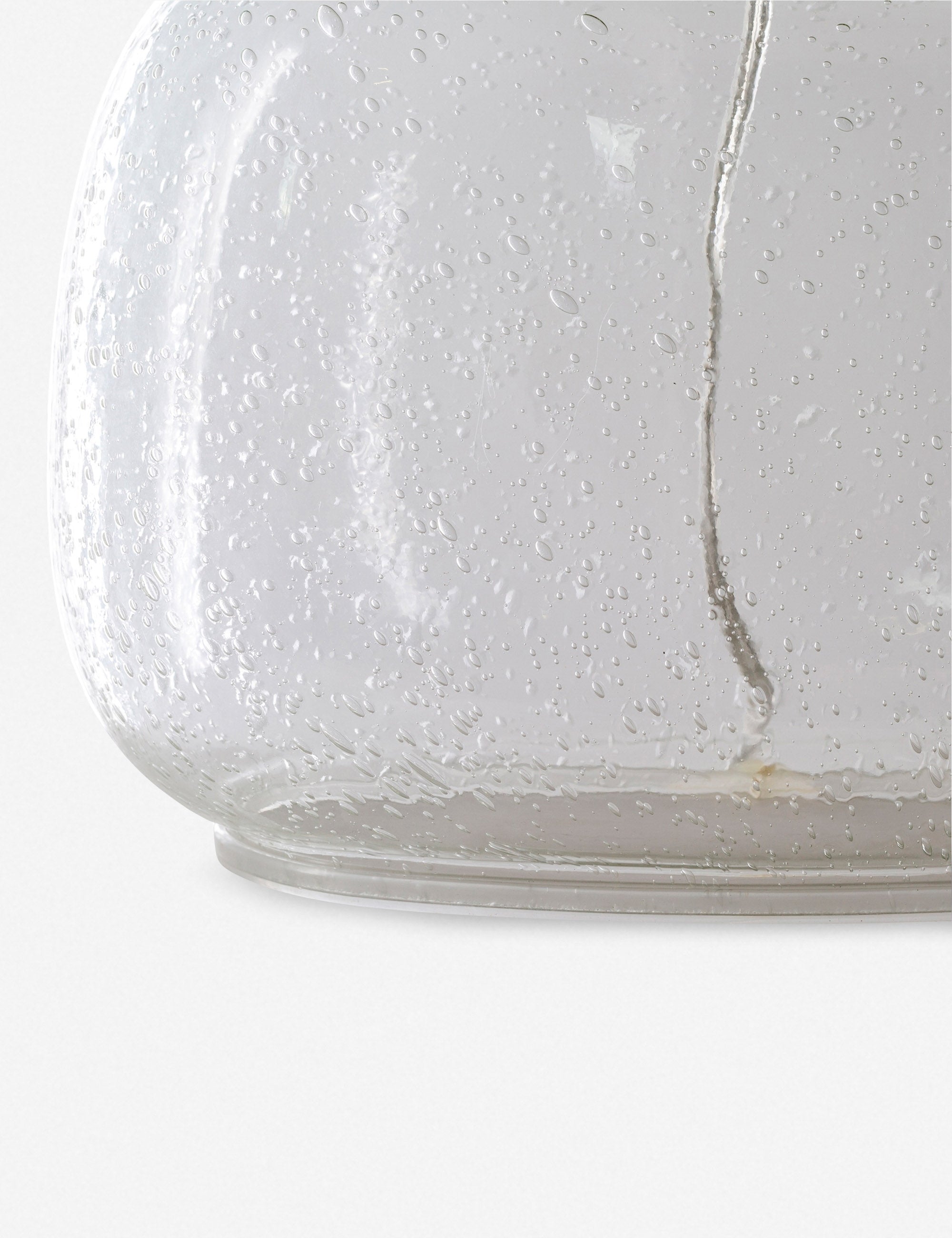 Zari Table Lamp | Transparent Glass Base with Beige Shade
