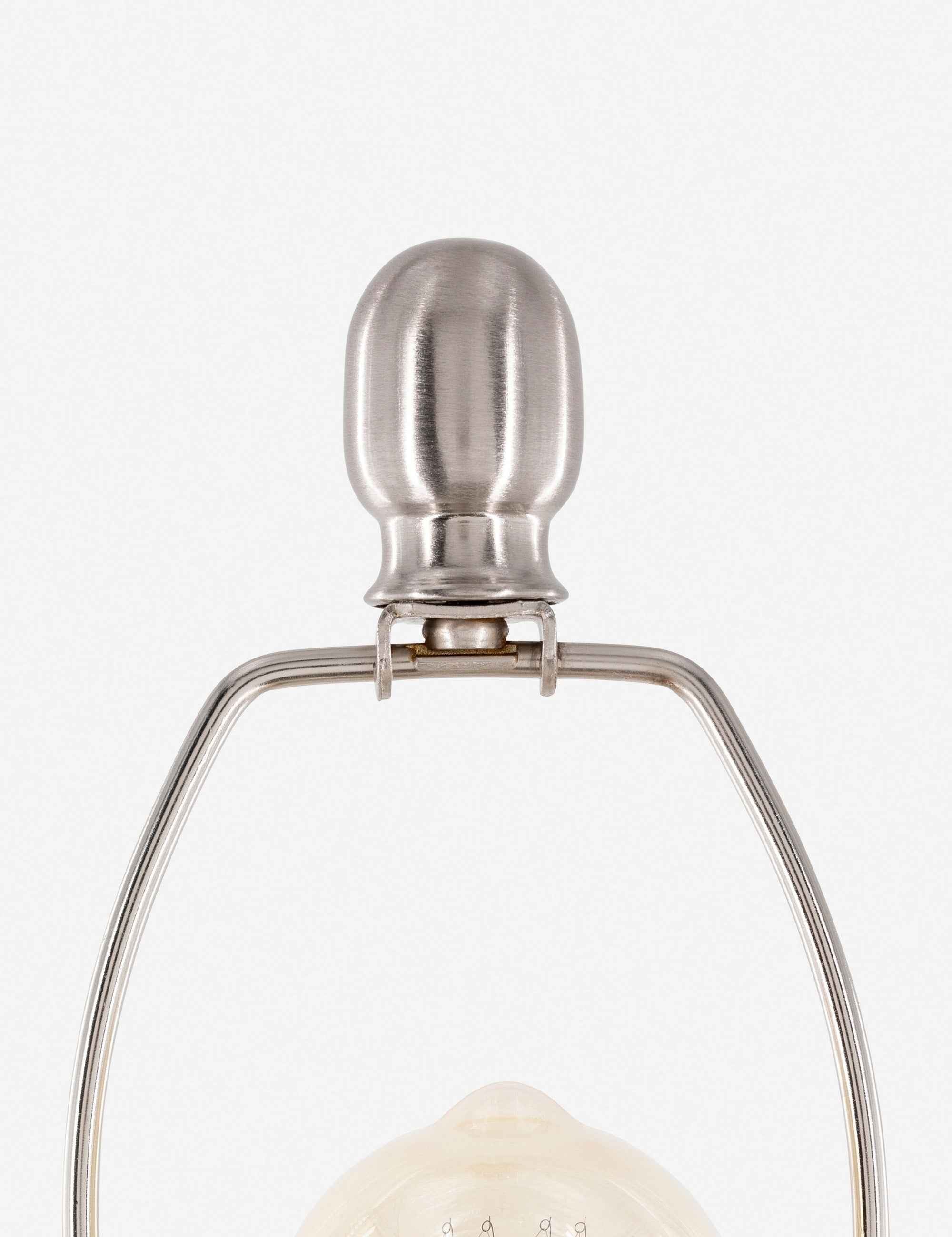 Zari Table Lamp | Transparent Glass Base with Beige Shade