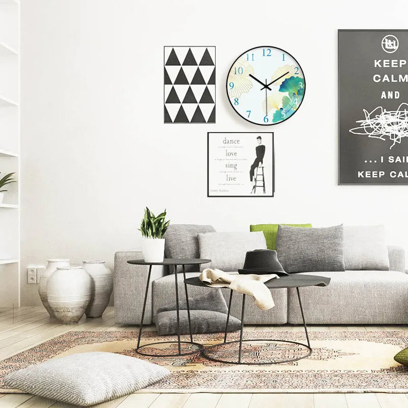 Fiora Wall Clock | Elegant Floral Design, Silent Quartz Mechanism