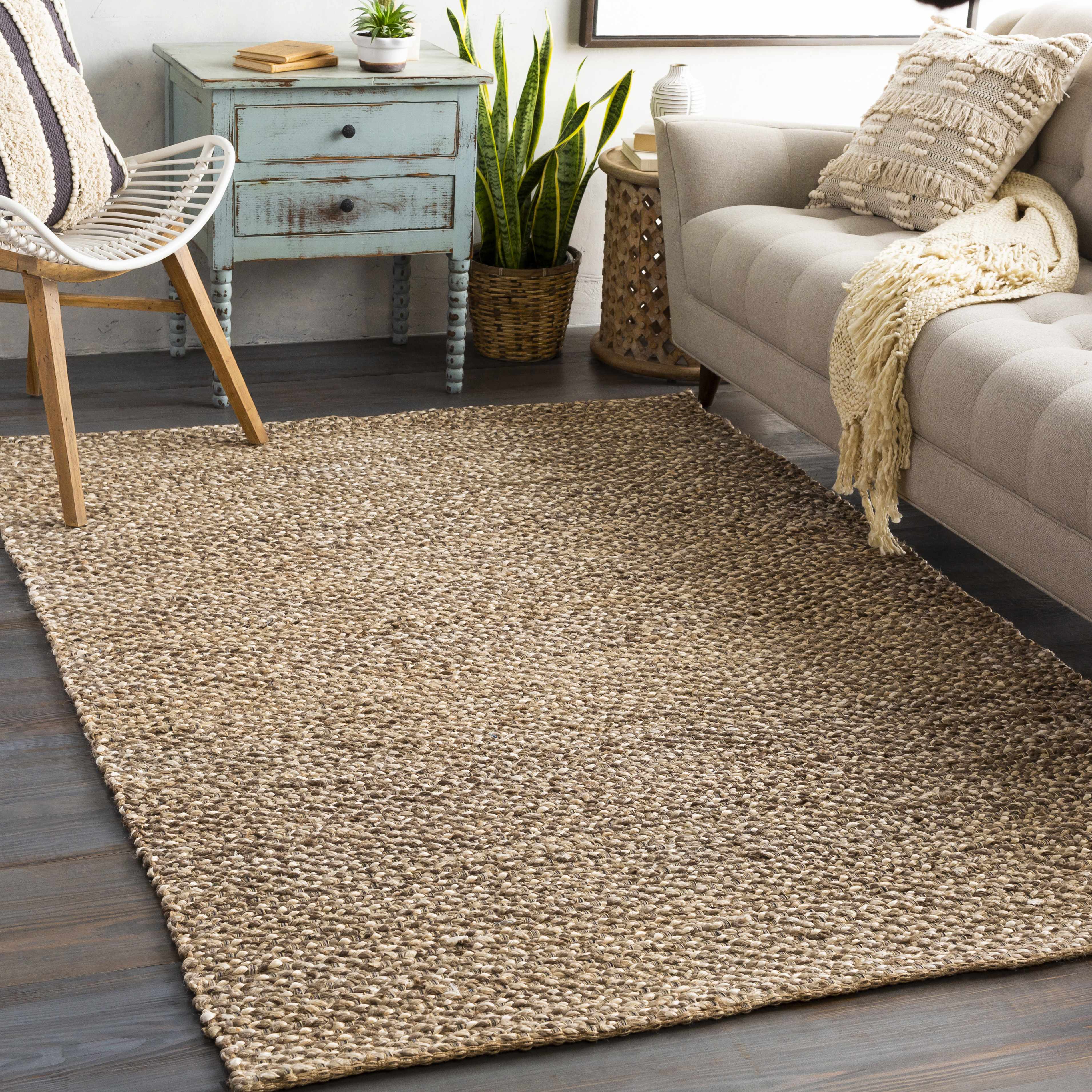 Cairo Jute Rug Hand Woven Natural 100% Jute Contemporary Style
