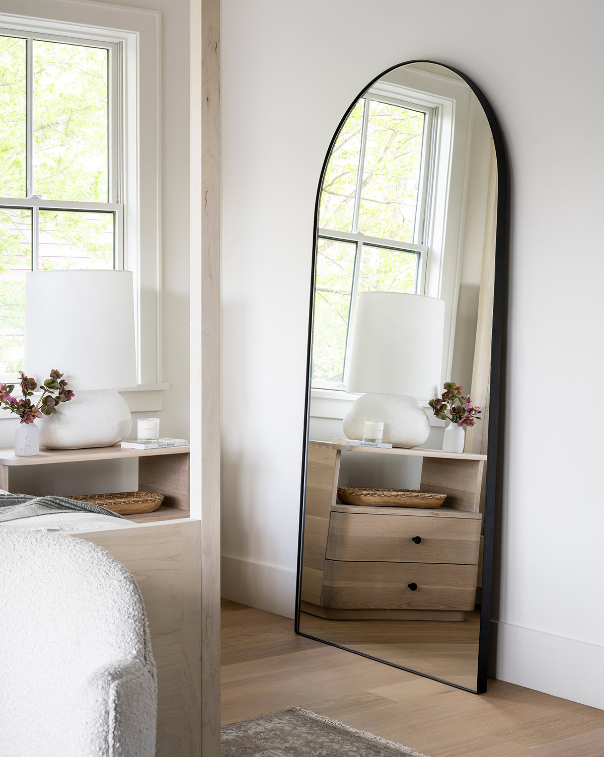 Gala Floor Mirror  Elegant Domed Top, 7 Feet Tall