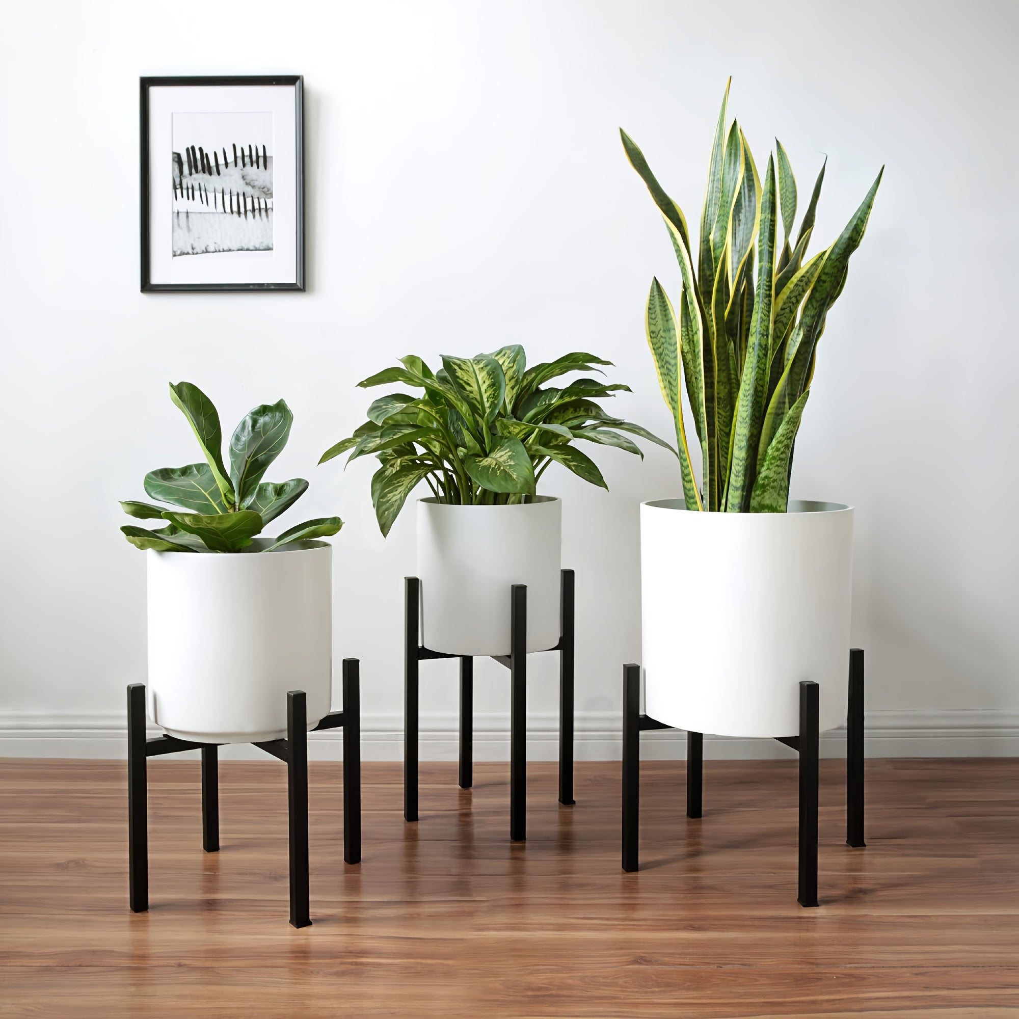 Bela Adjustable Metal Plant Stand | Rust-Resistant, Dual Height