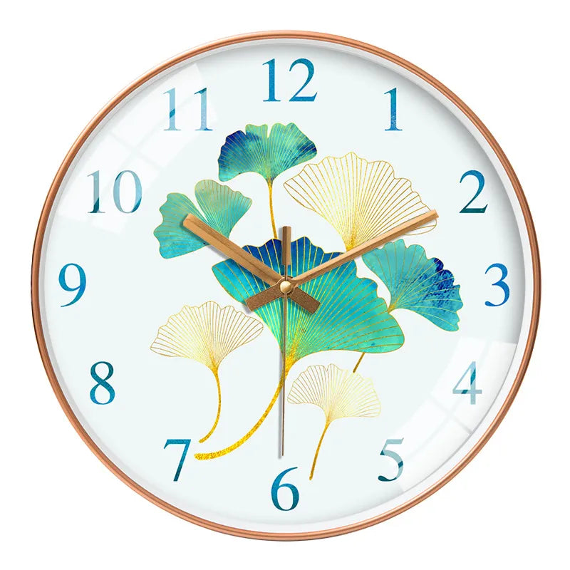 Fiora Wall Clock | Elegant Floral Design, Silent Quartz Mechanism