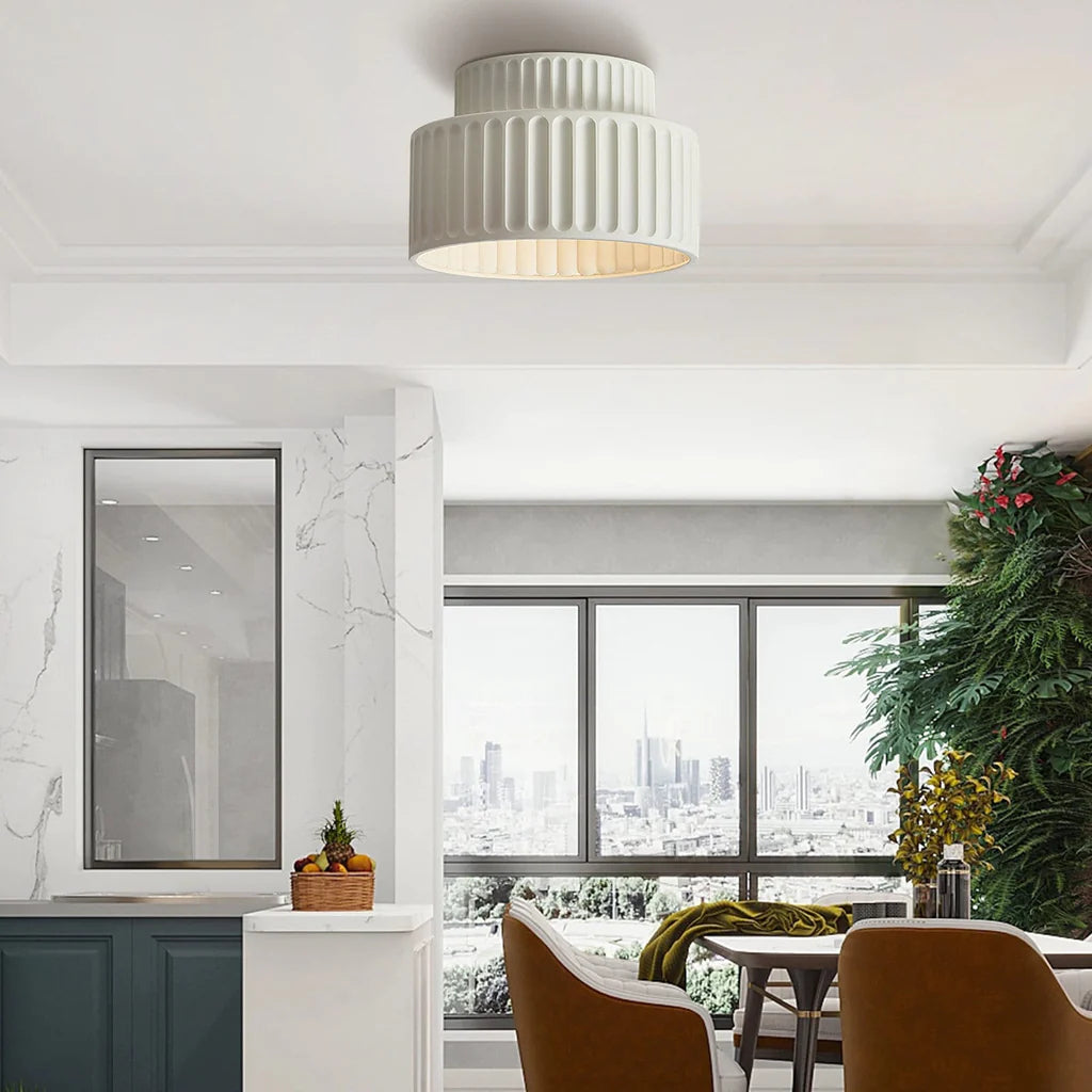Bela Compacte Plafondlamp | Duurzaam Hars, Retro Ontwerp