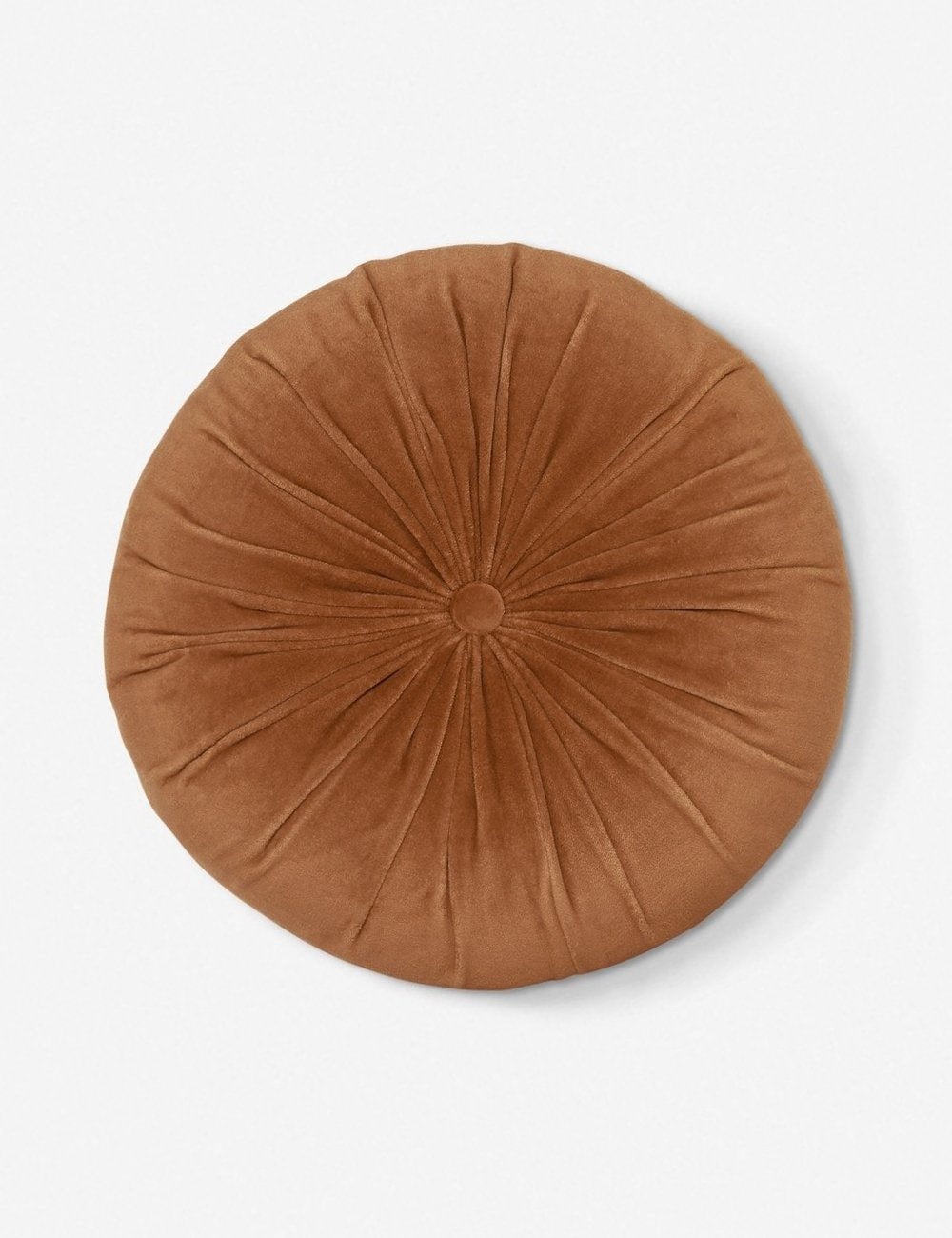 Mira Velvet Round Pillow | Pleated Texture, Soft Hues