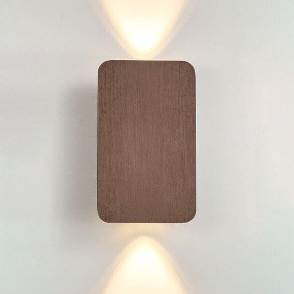 Nordic Minimalist Aluminum Rectangular LED Wall Sconce with 2 Lights