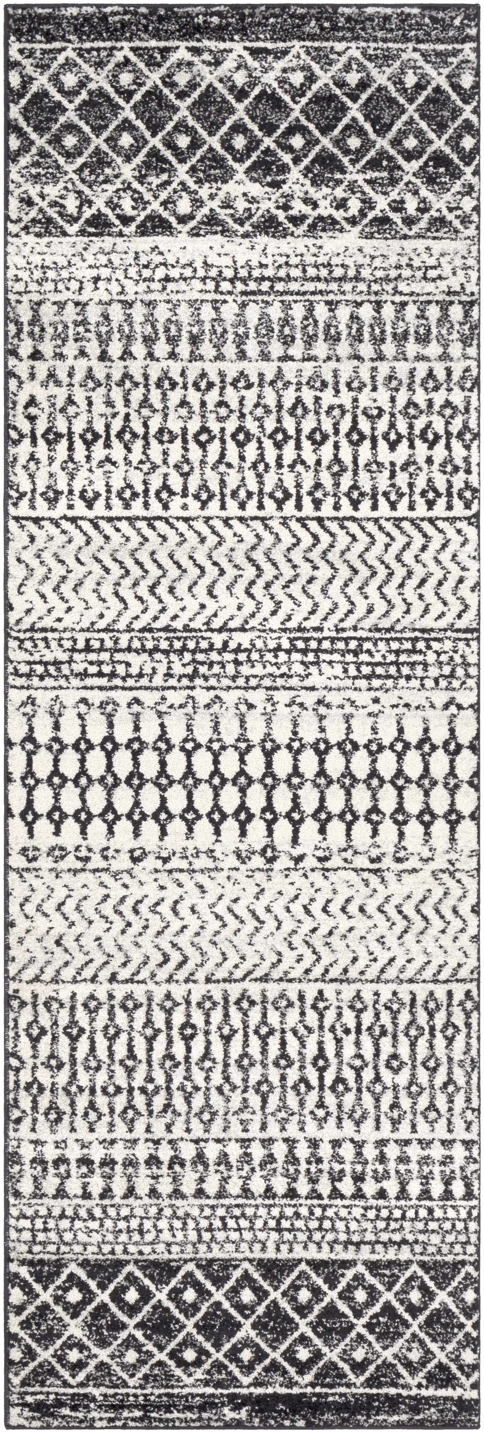 Belo Constantin Area Rug  Machine Woven, Black & White Design