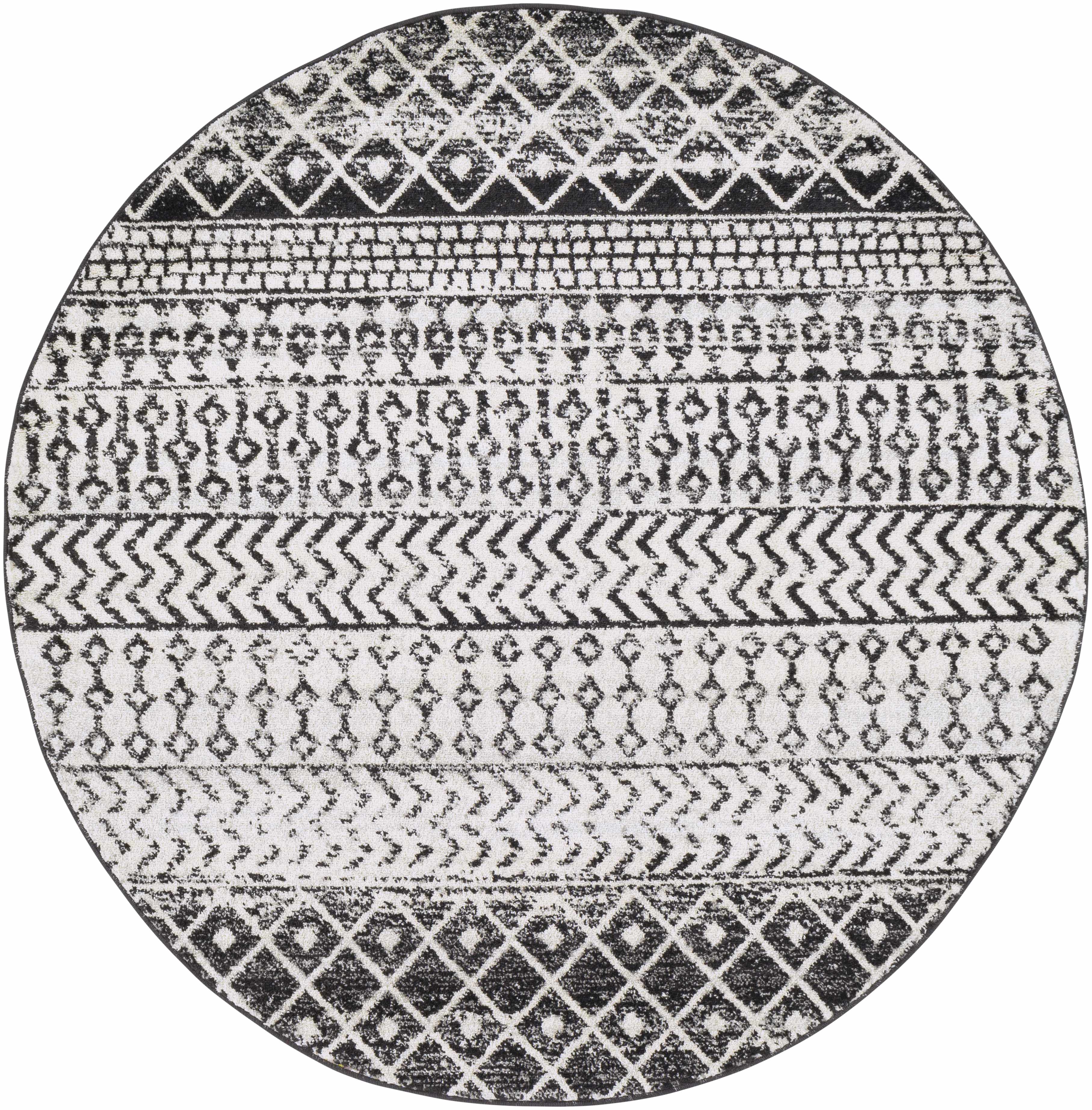 Belo Constantin Area Rug  Machine Woven, Black & White Design