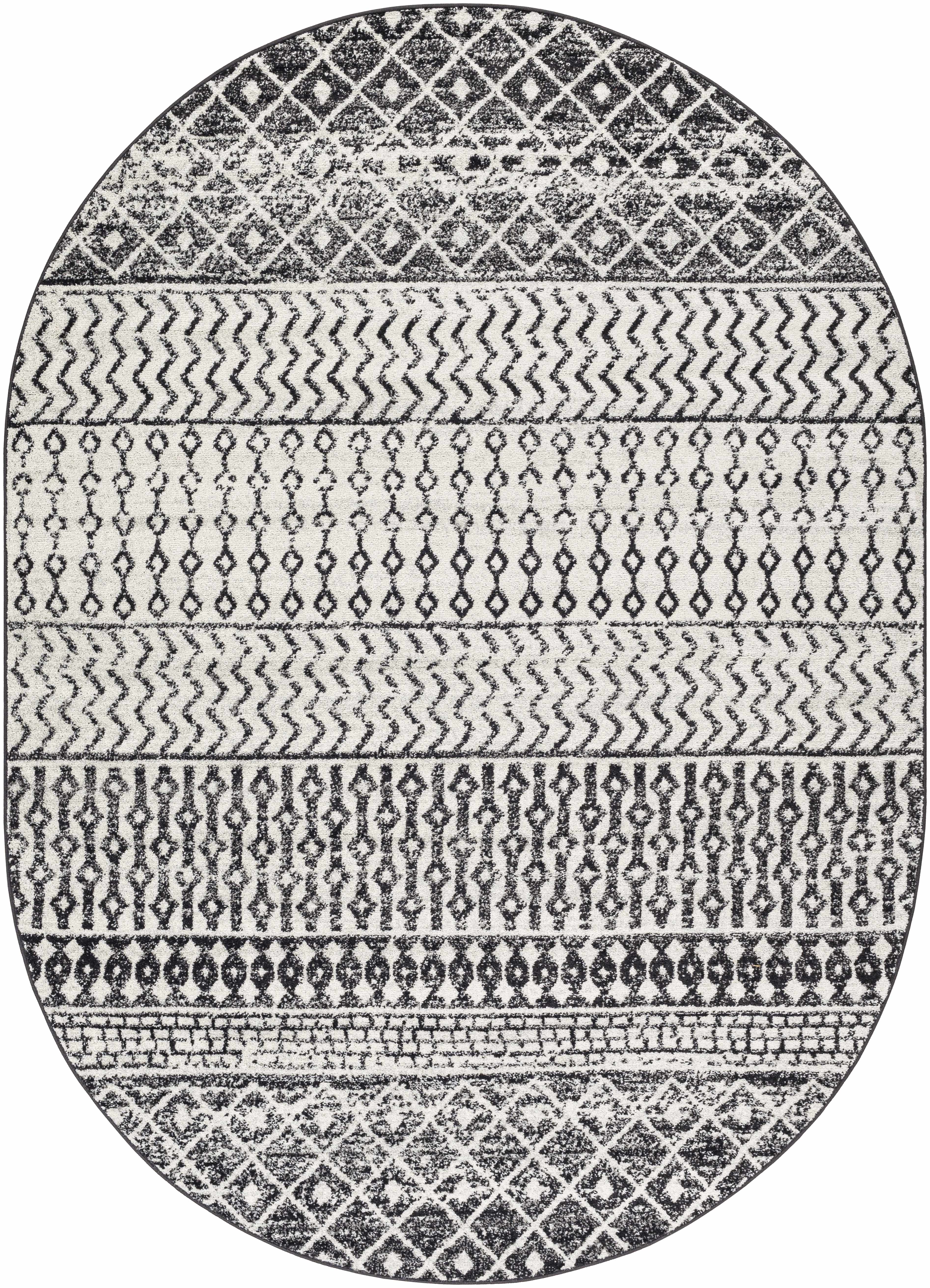 Belo Constantin Area Rug  Machine Woven, Black & White Design